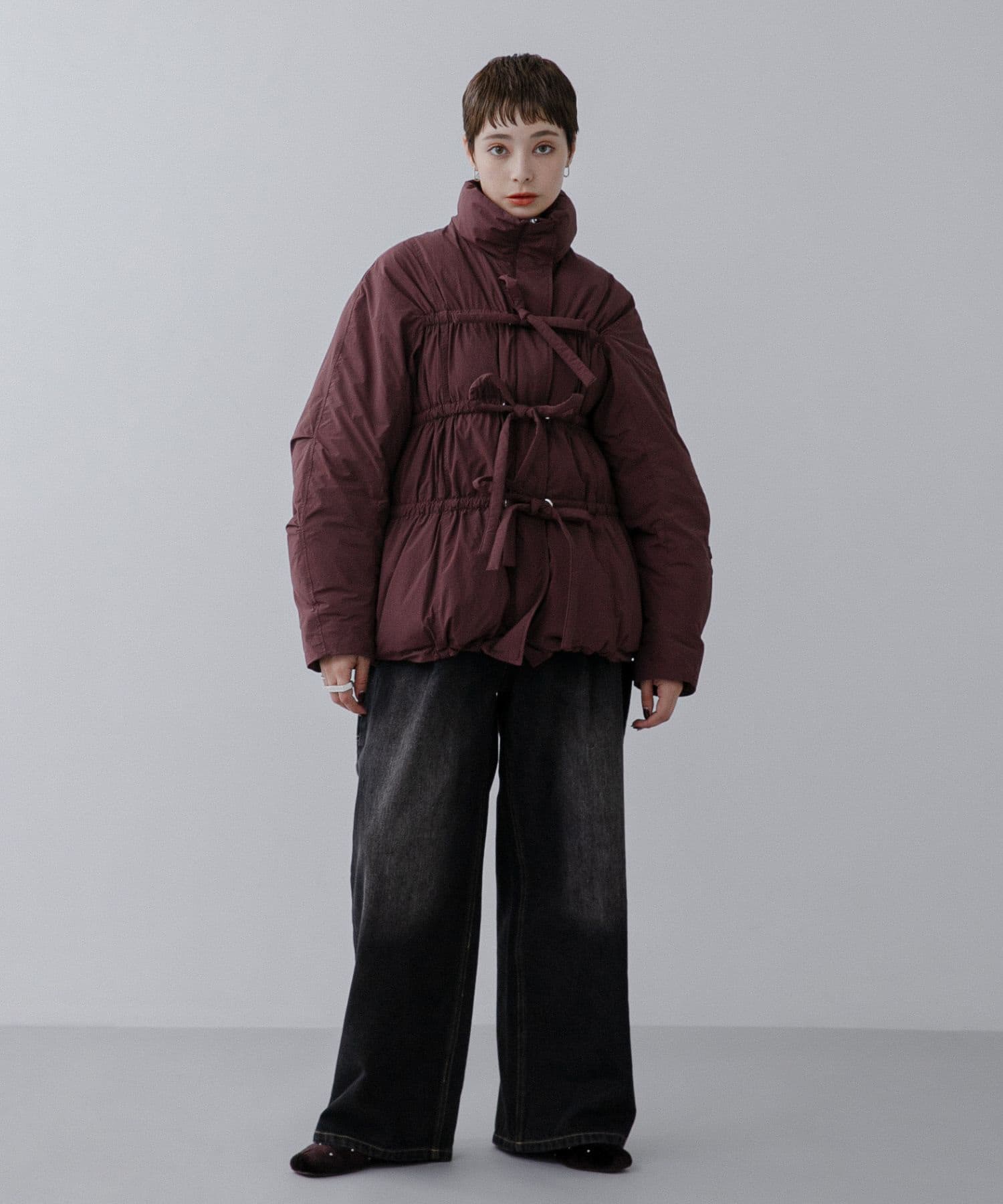 フロントリボン中綿ジャケット