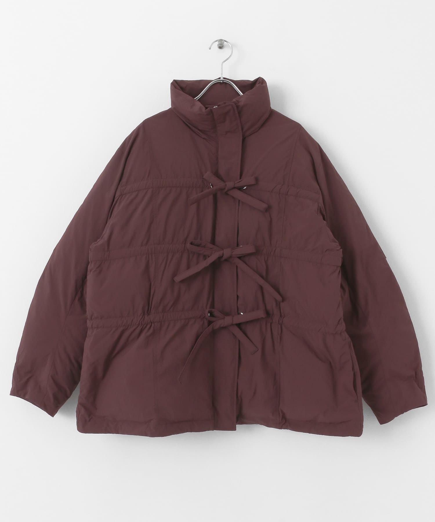 フロントリボン中綿ジャケット BORDEAUX one