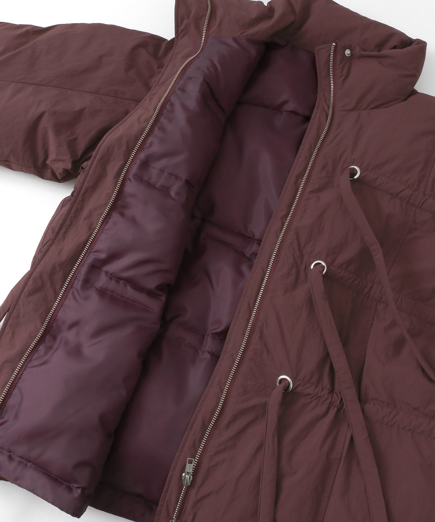 フロントリボン中綿ジャケット BORDEAUX one