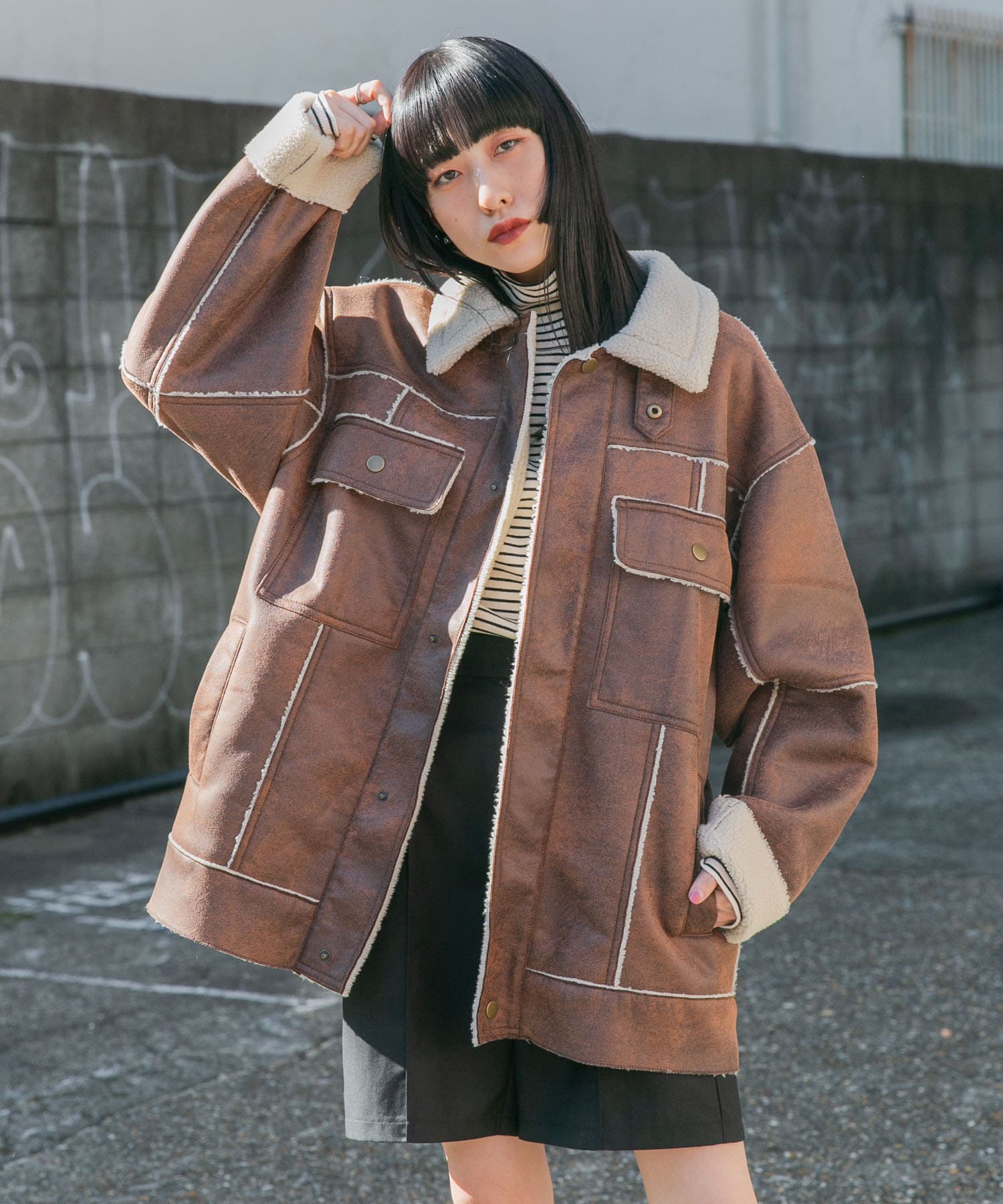 身長：160cm サイズ：one