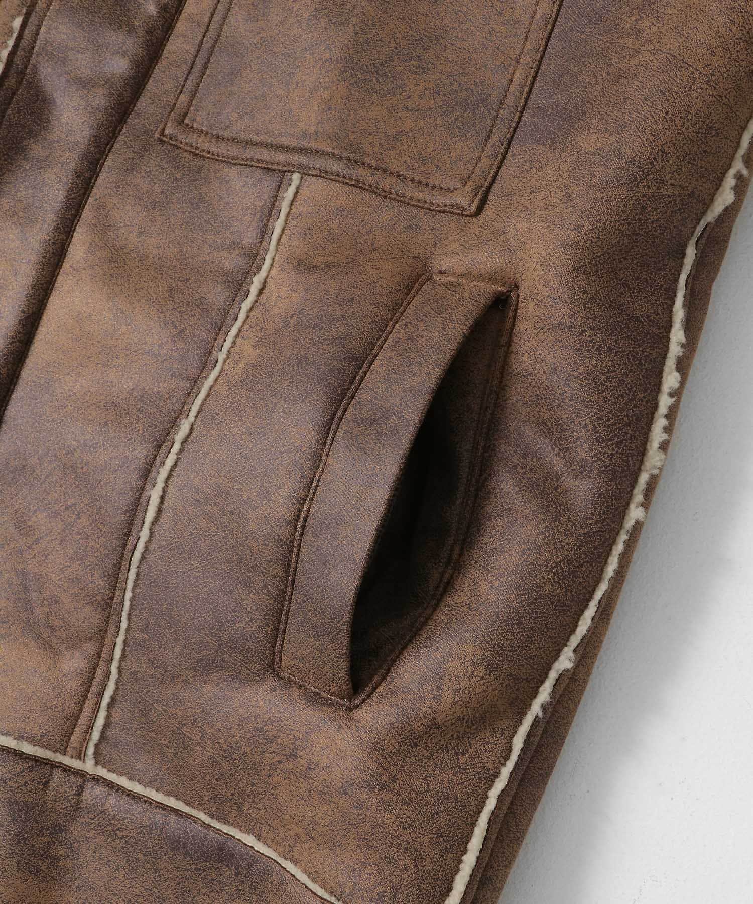 オーバーサイズボアジャケット BROWN one
