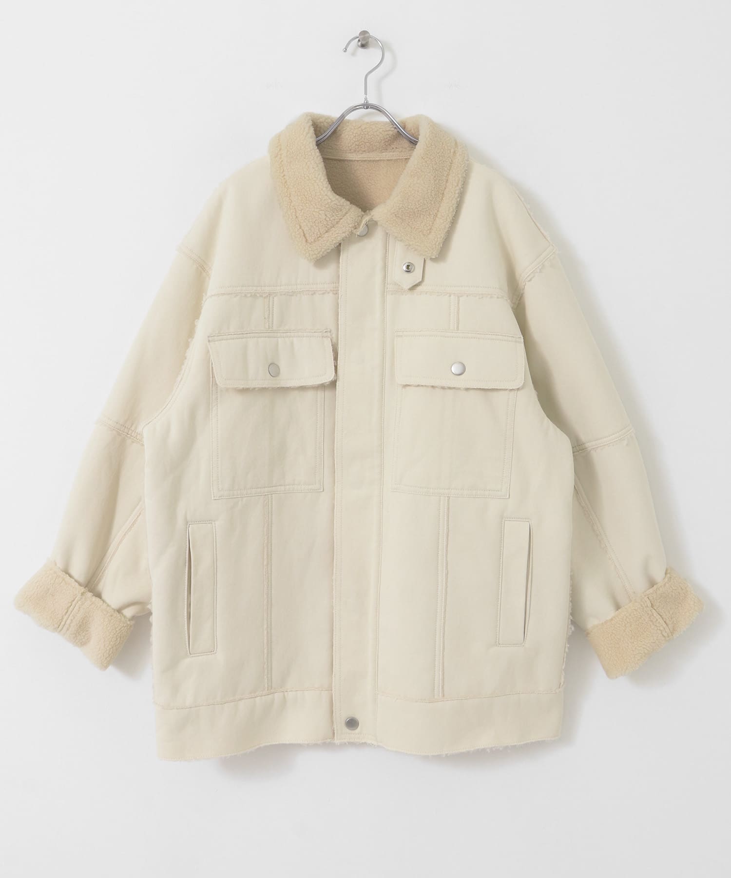 オーバーサイズボアジャケット IVORY one