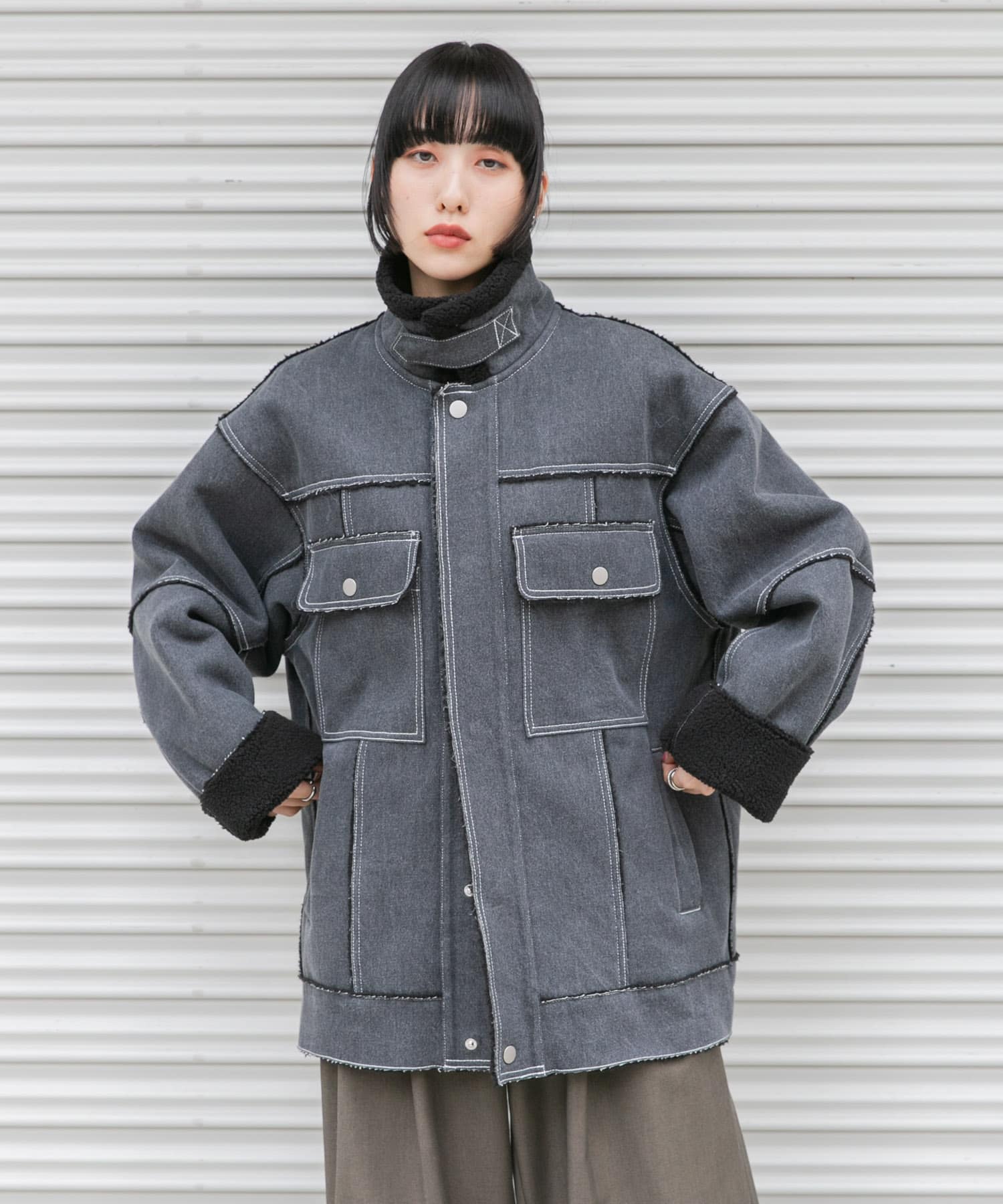 オーバーサイズボアジャケット