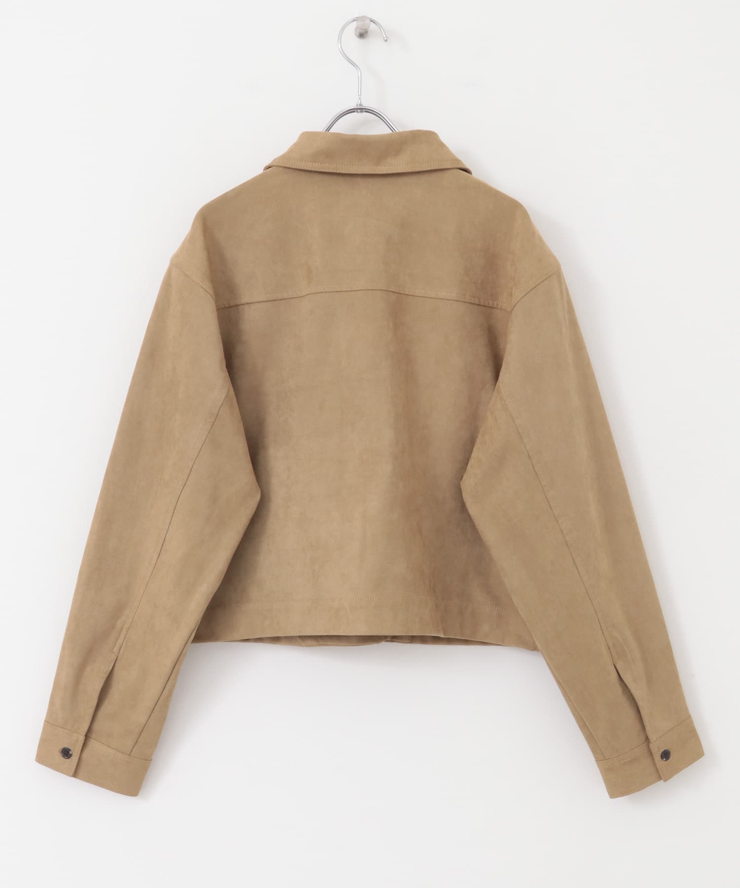 フェイクスエードショートジャケット BEIGE one