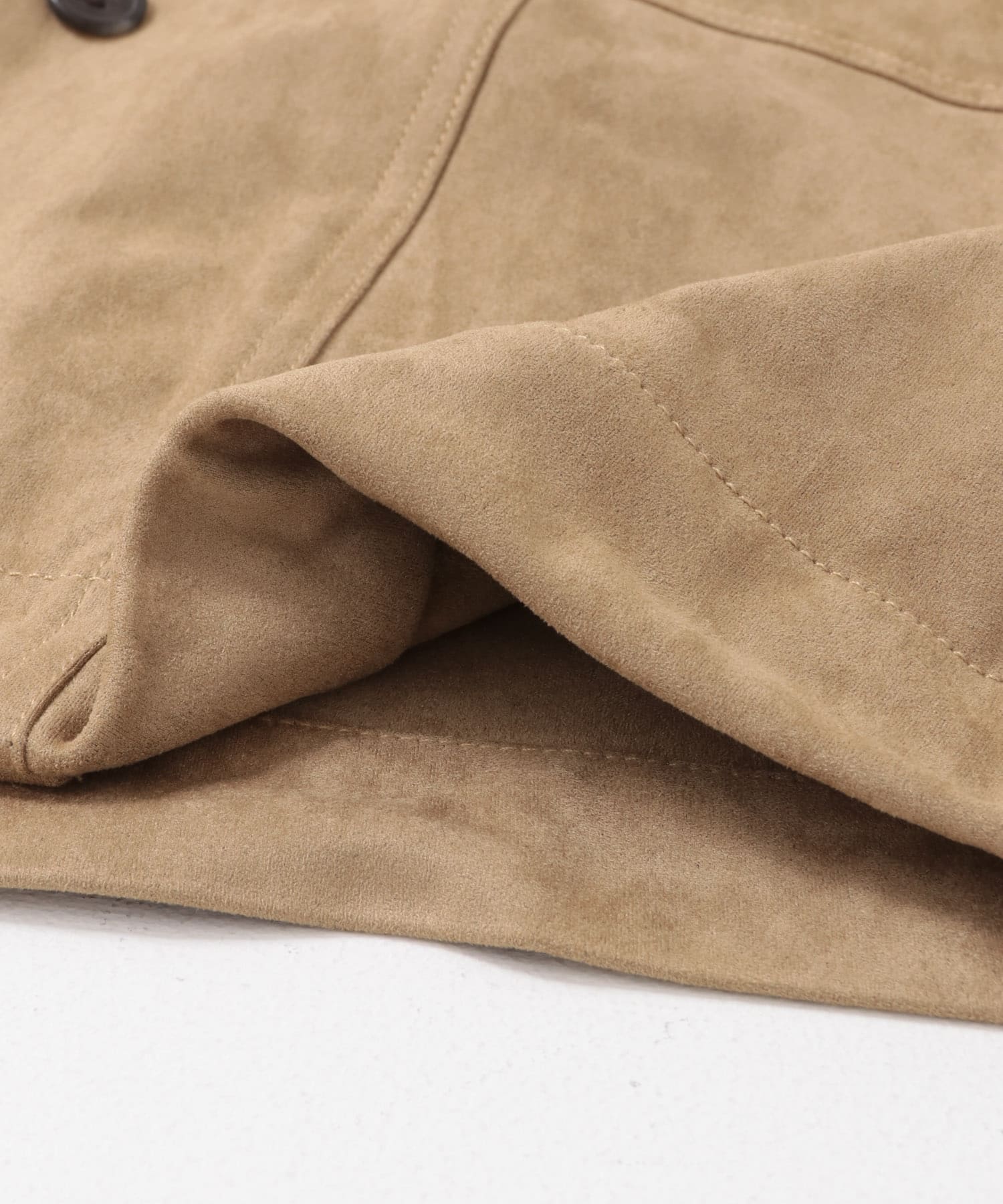 フェイクスエードショートジャケット BEIGE one