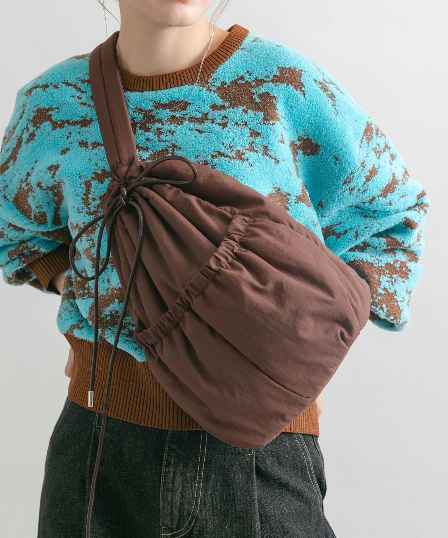 ナイロンパファーボンサック BROWN one