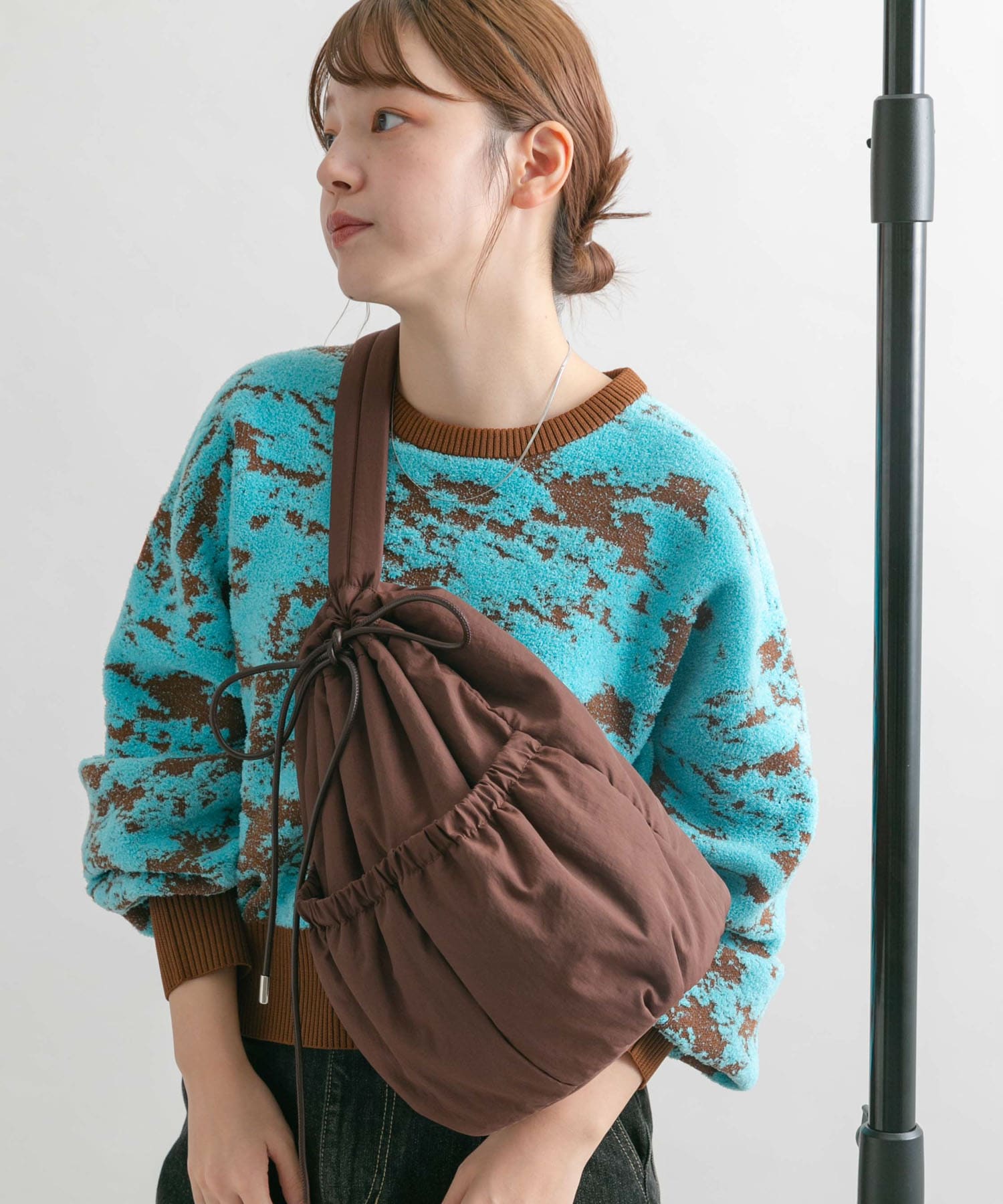 ナイロンパファーボンサック BROWN one