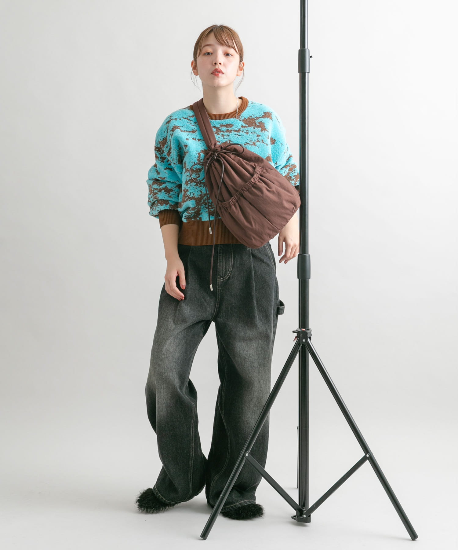 ナイロンパファーボンサック BROWN one