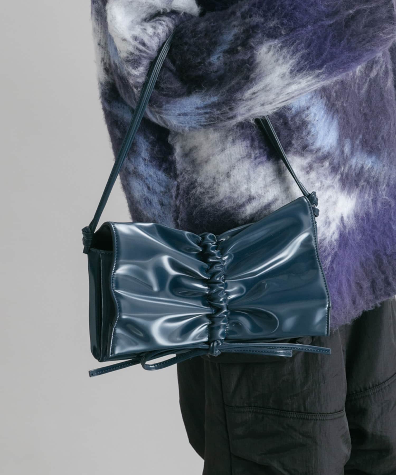 リボンギャザーBAG NAVY one