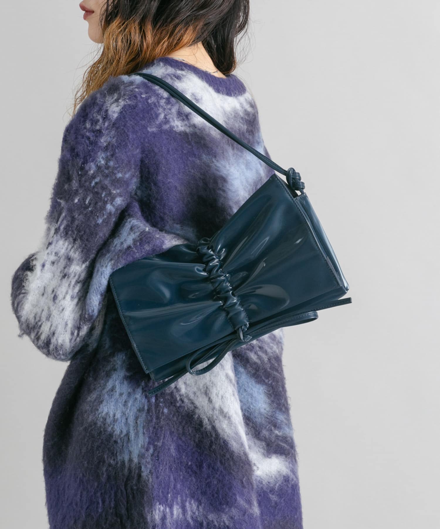 リボンギャザーBAG NAVY one