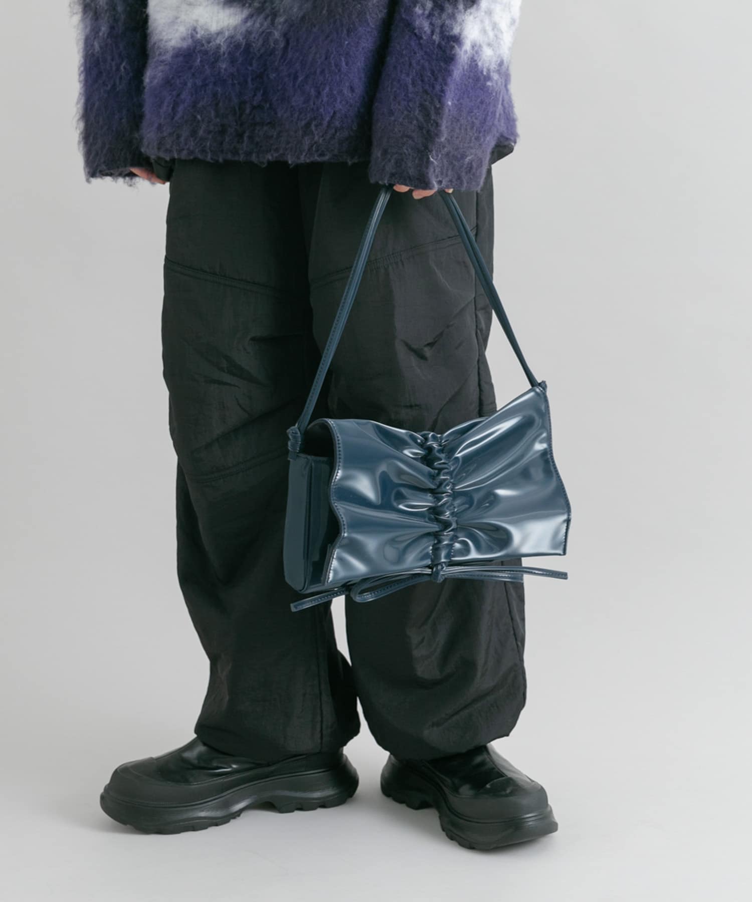 リボンギャザーBAG NAVY one