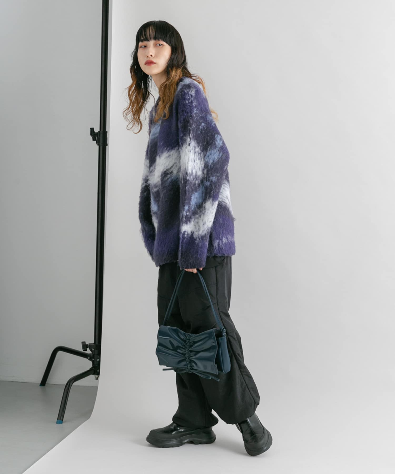 リボンギャザーBAG NAVY one
