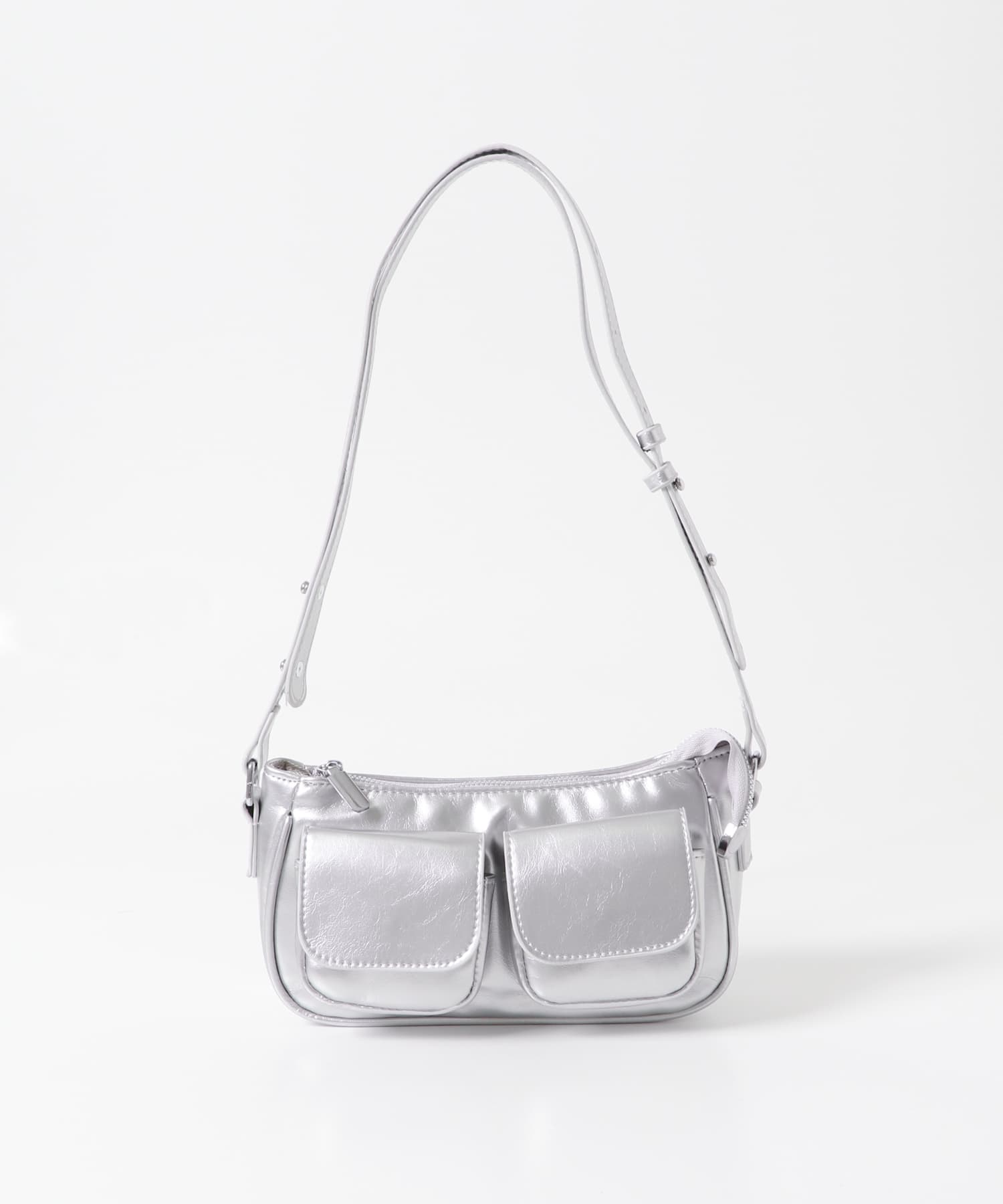 アウトポケットショルダーBAG SILVER one