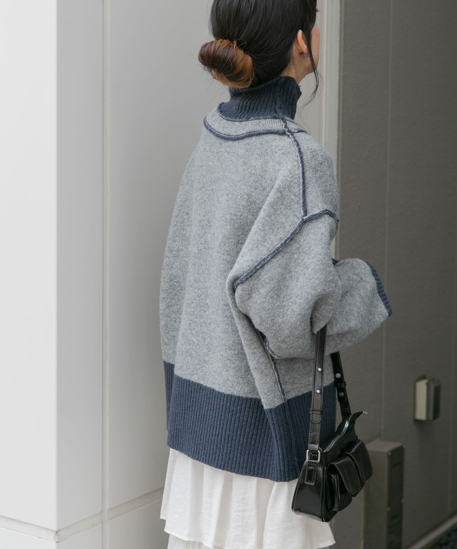 アウトポケットショルダーBAG BLACK one