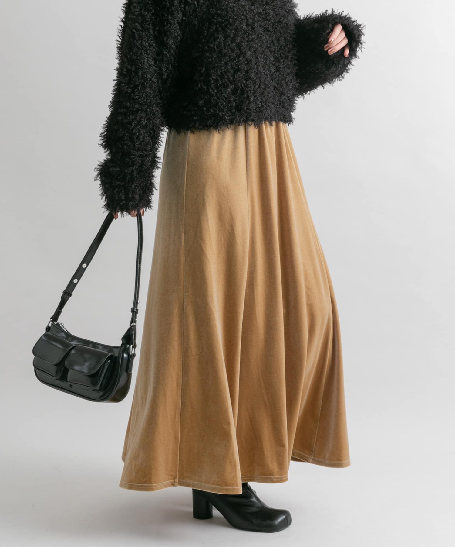 アウトポケットショルダーBAG BLACK one