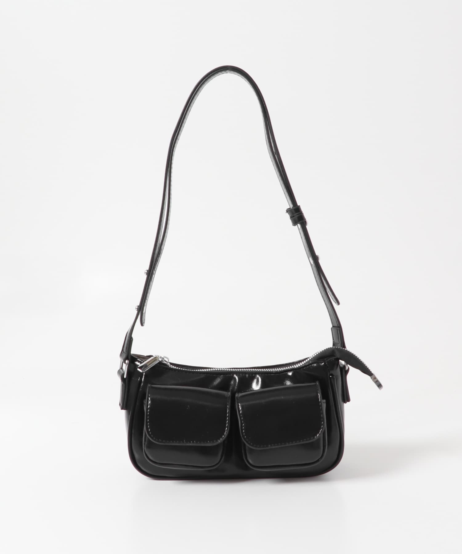 アウトポケットショルダーBAG BLACK one