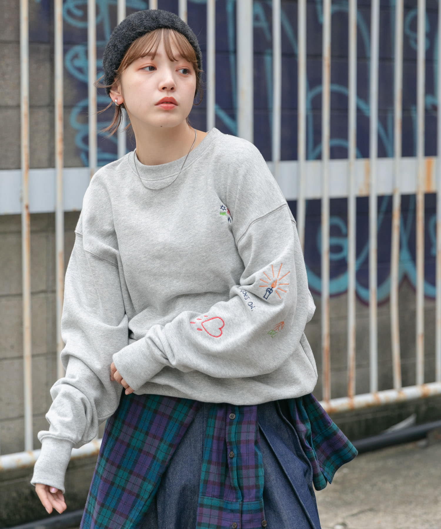 ラメニットビーニー BLACK one