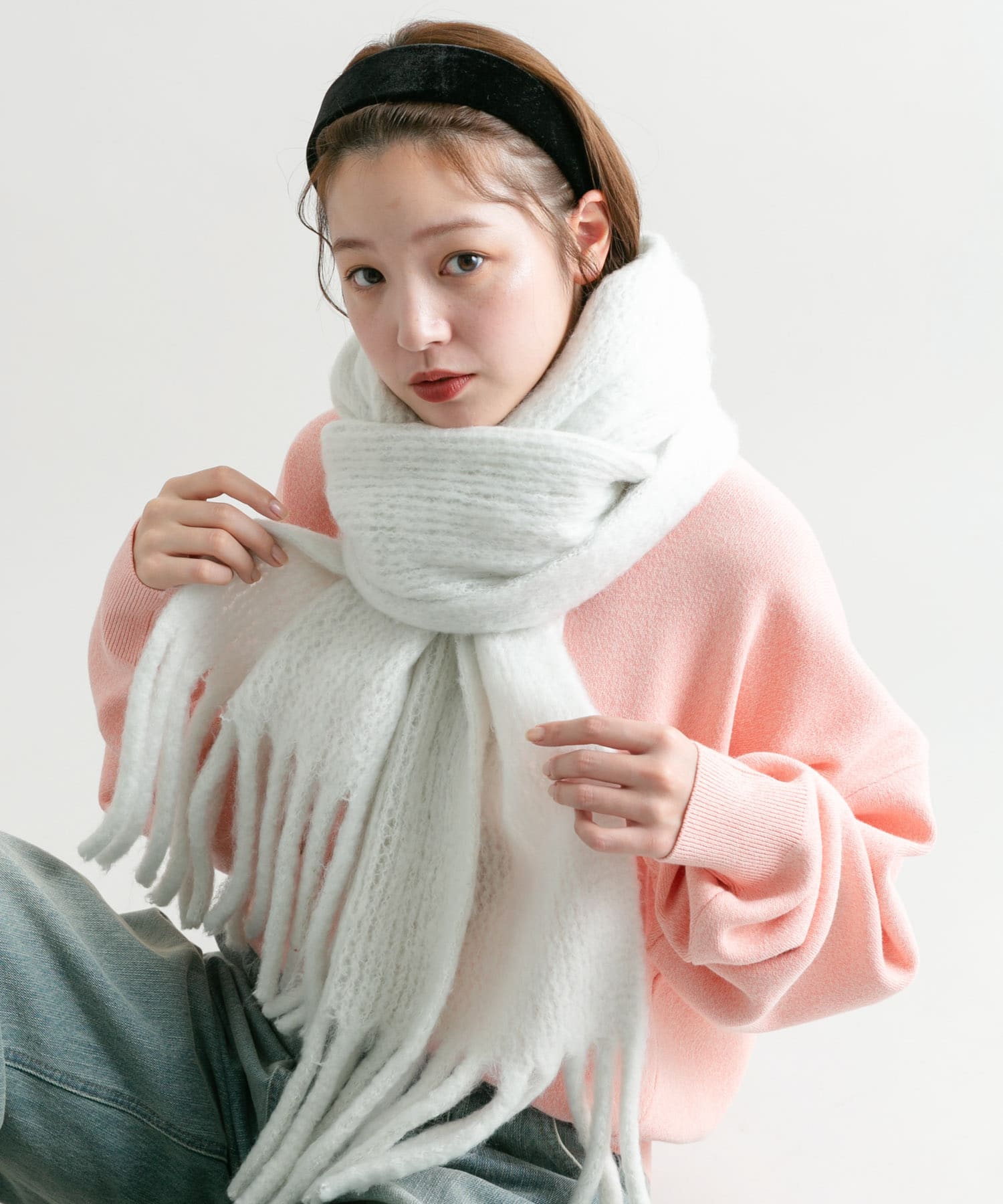 ビッグフリンジマフラー