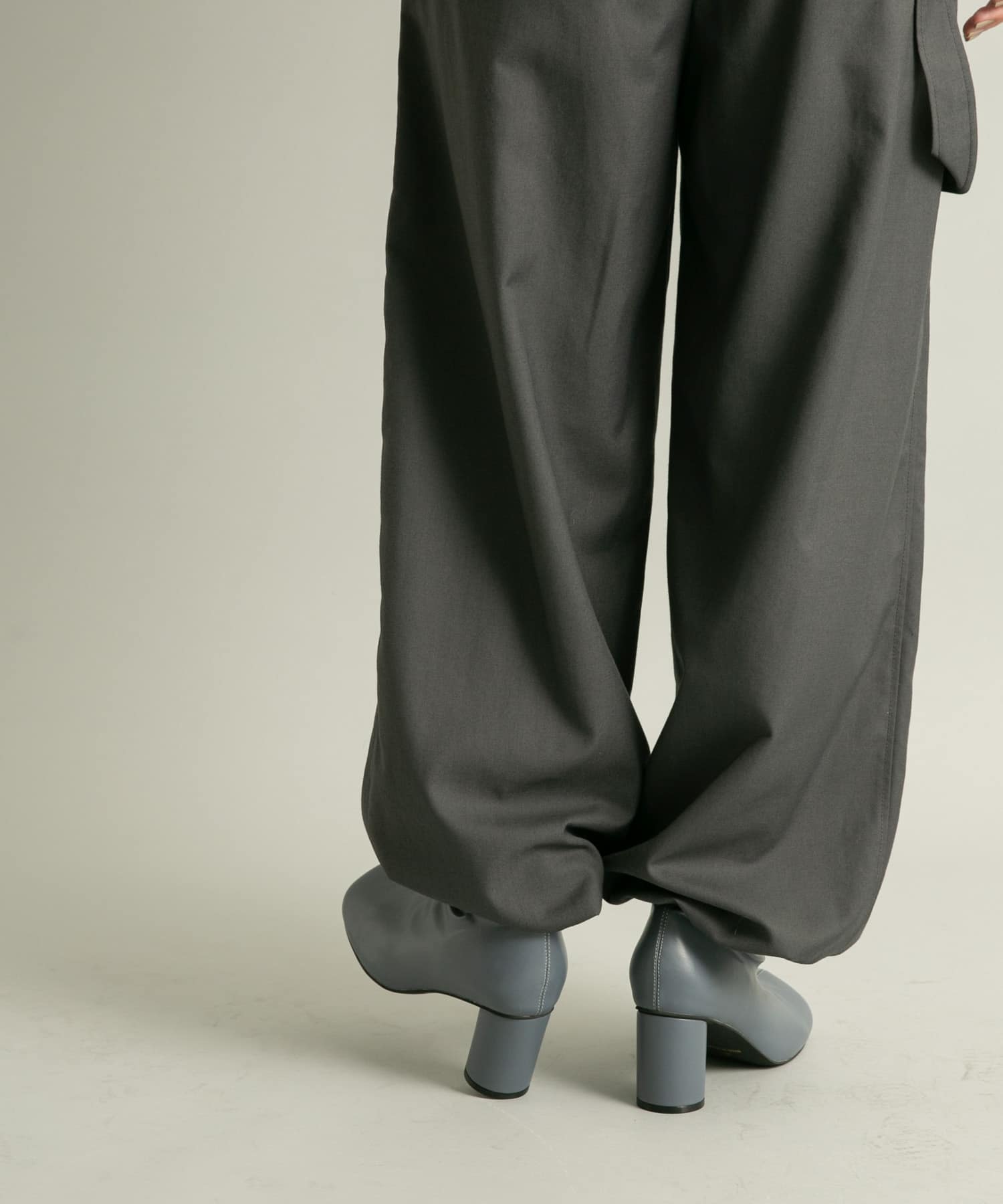 ステッチデザインラウンドトゥブーツ BLUE GRAY 36