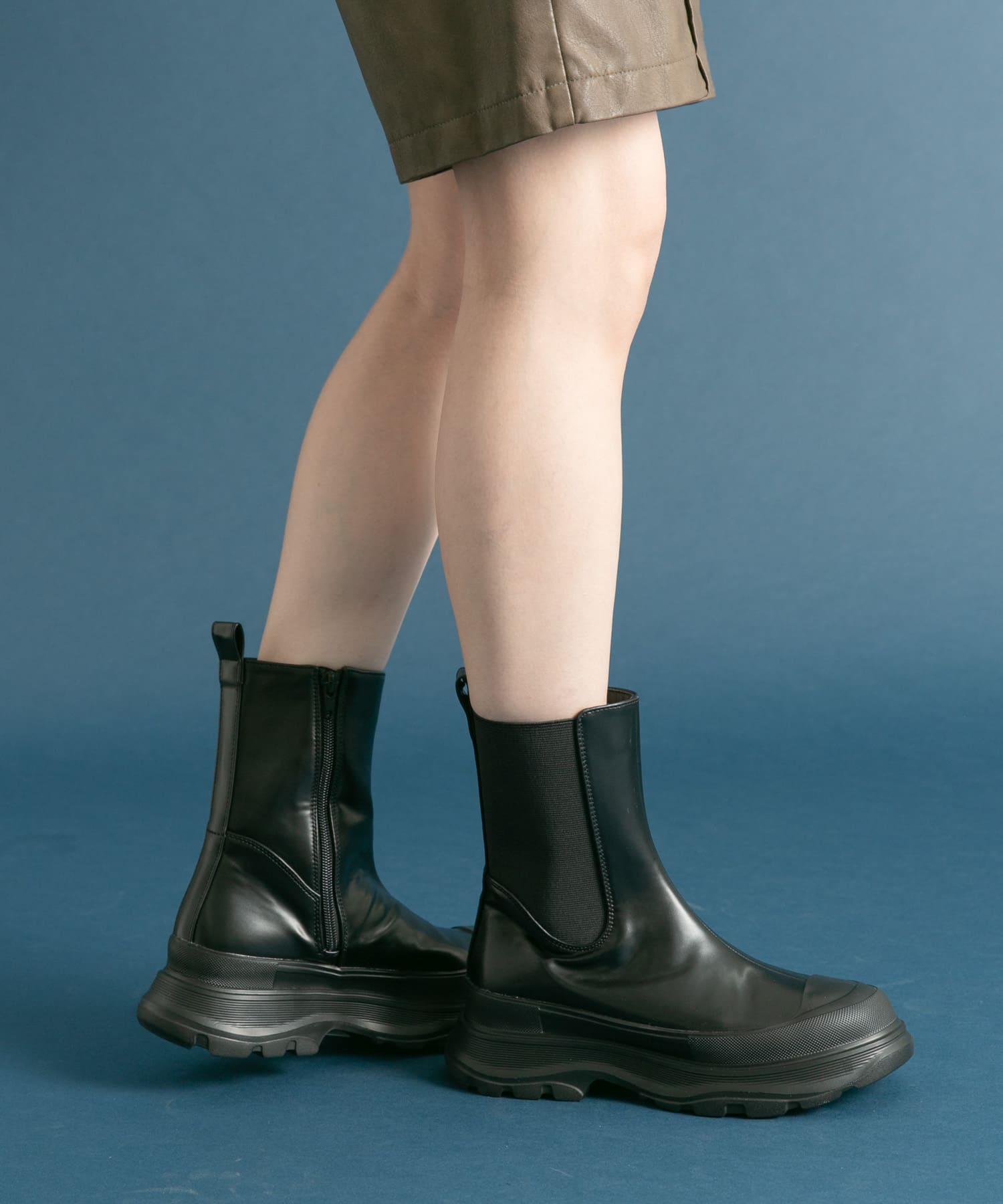 スニーカーソールサイドゴアブーツ