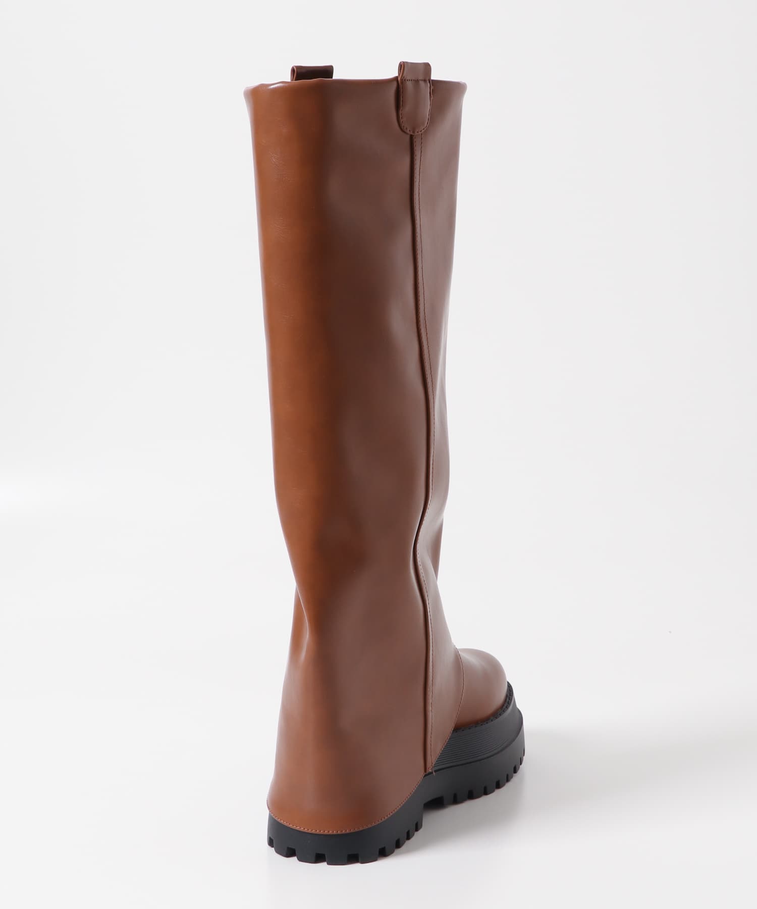 カバーデザインロングブーツ BROWN 36