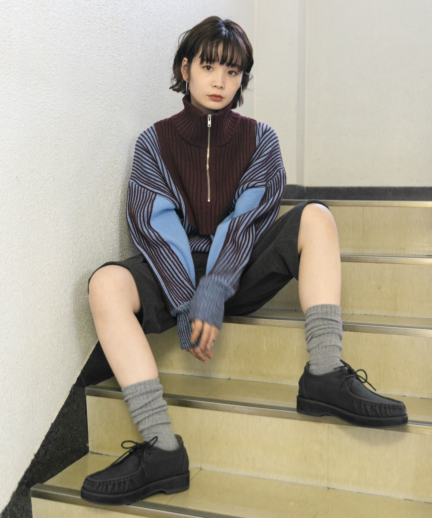 モカシンデザインシューズ CHARCOAL 36