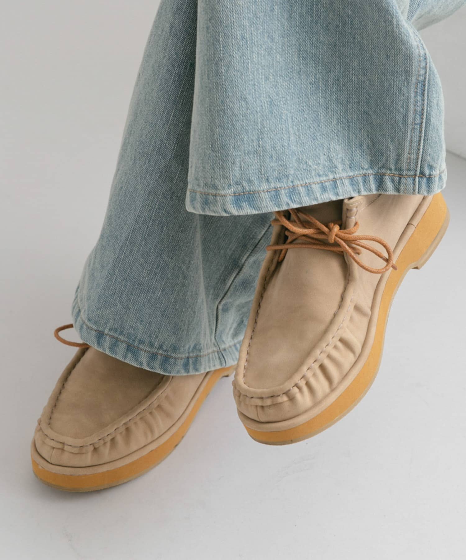 モカシンデザインシューズ BEIGE 36