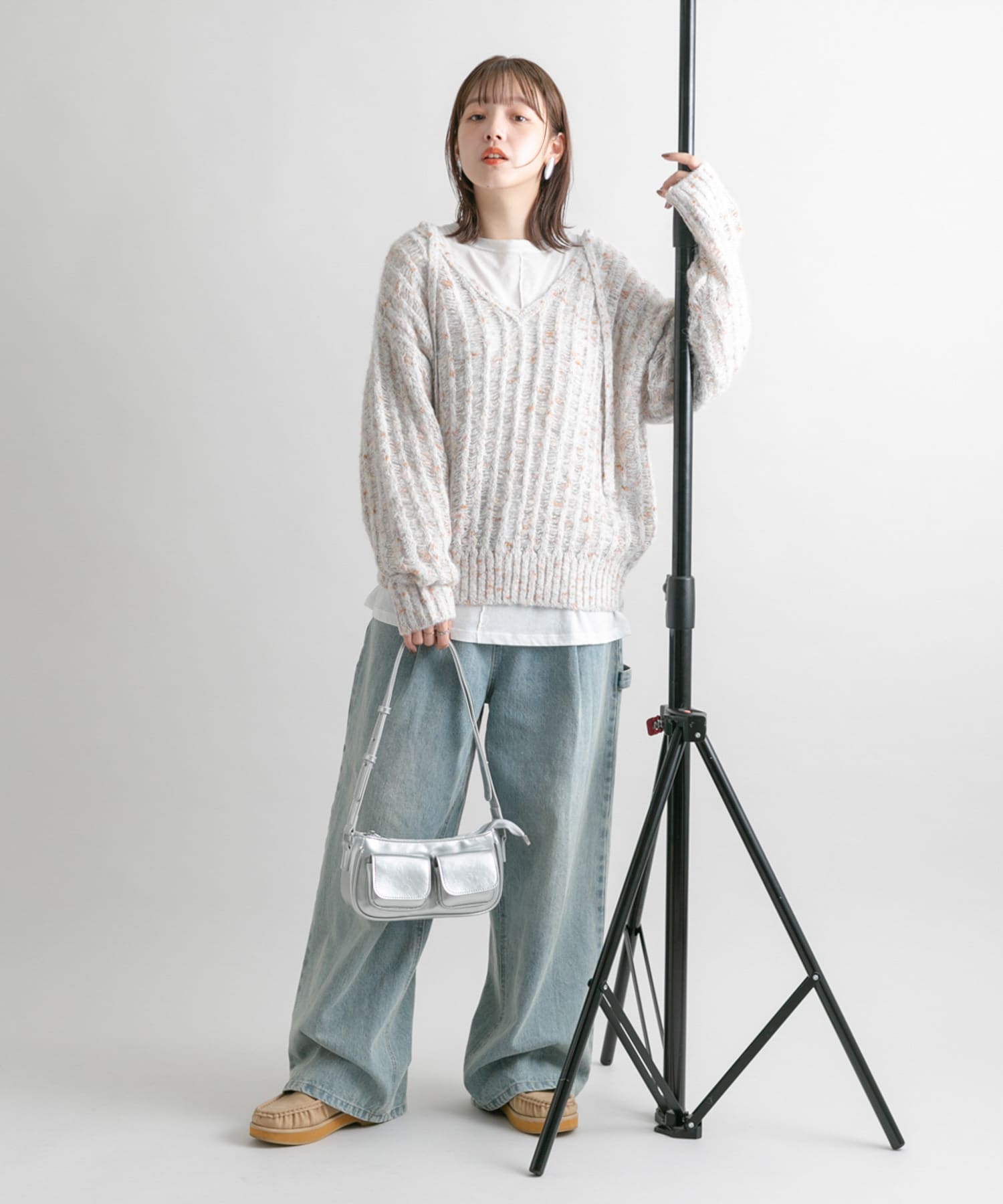 モカシンデザインシューズ BEIGE 36