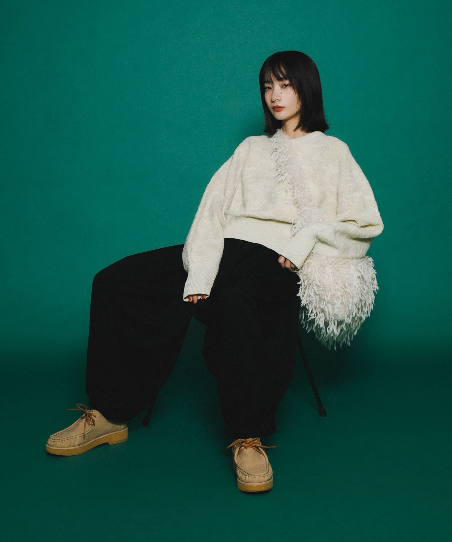 モカシンデザインシューズ BEIGE 36