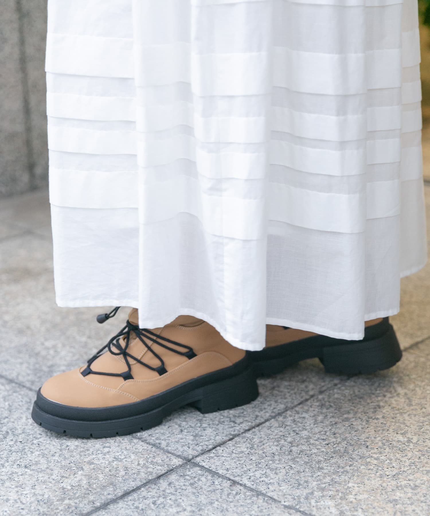 タンクソールワークブーツ BEIGE 23.5