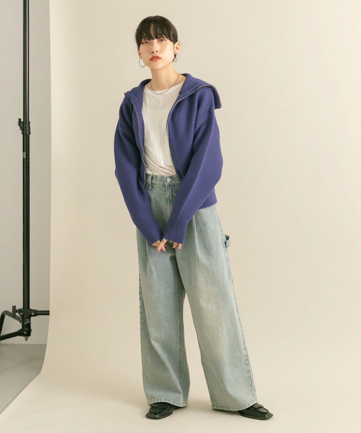 アシンメトリートゥタッセルローファー BEIGE 36