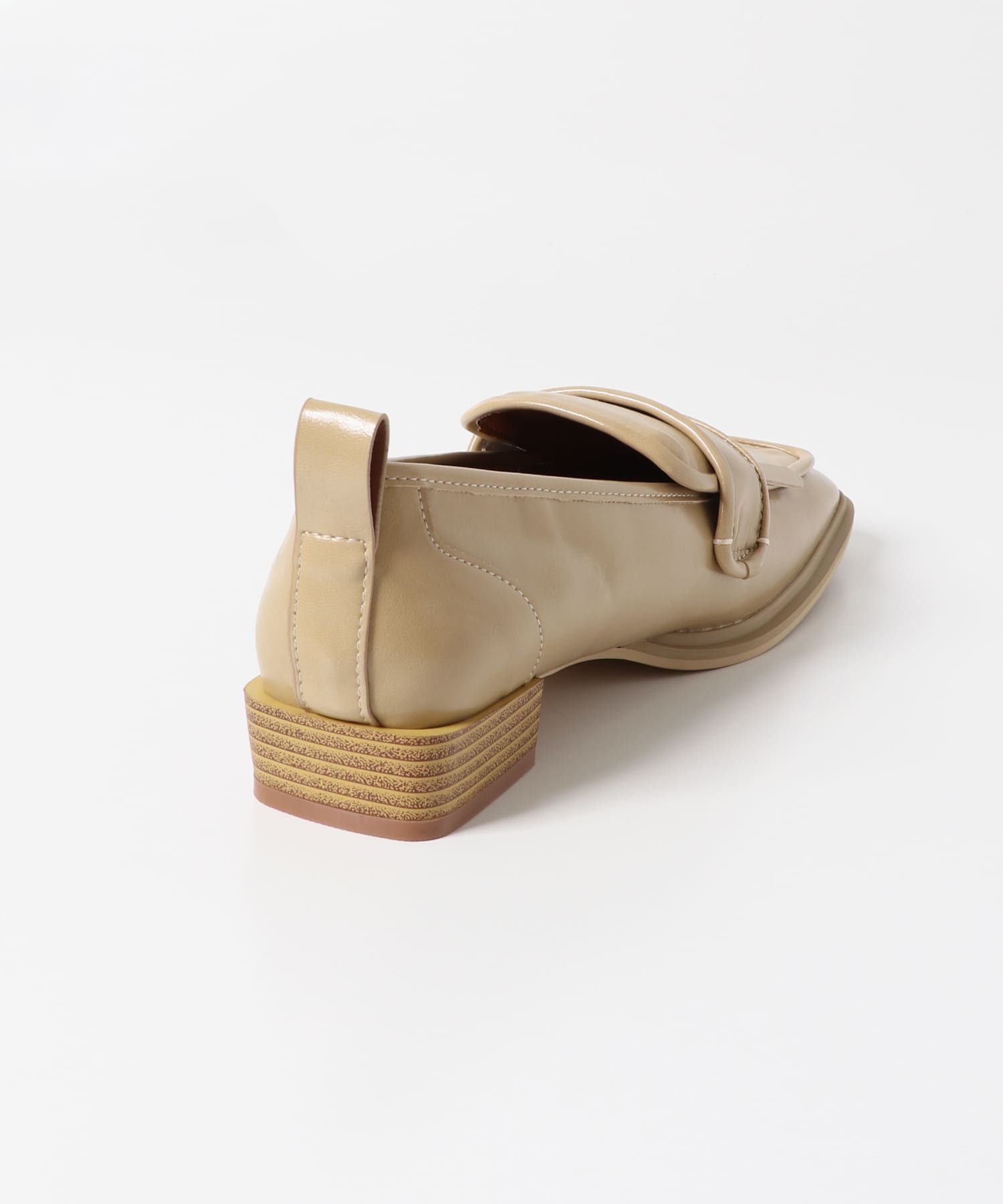 アシンメトリートゥタッセルローファー BEIGE 36