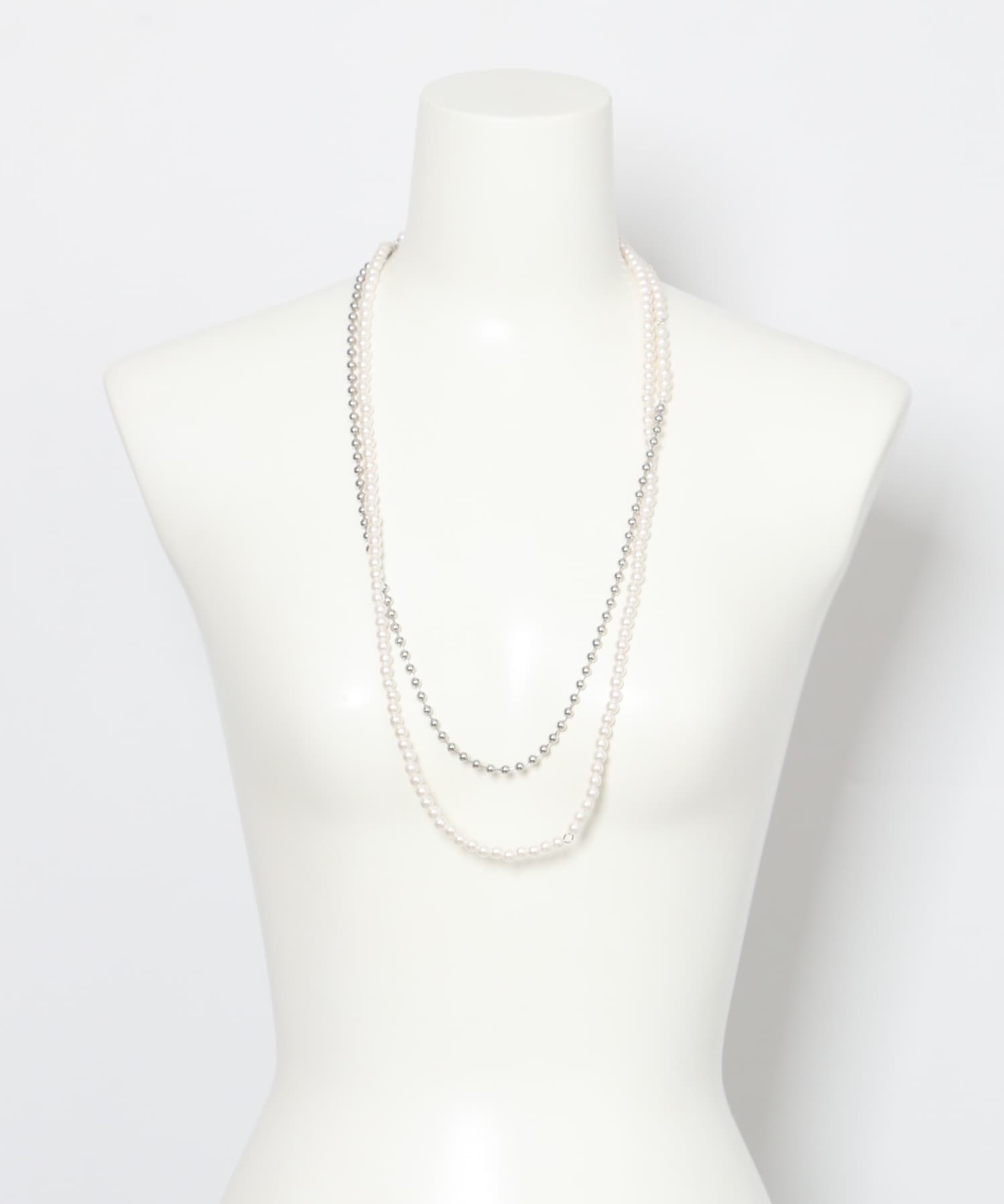 ピン付きロングネックレス SILVER one