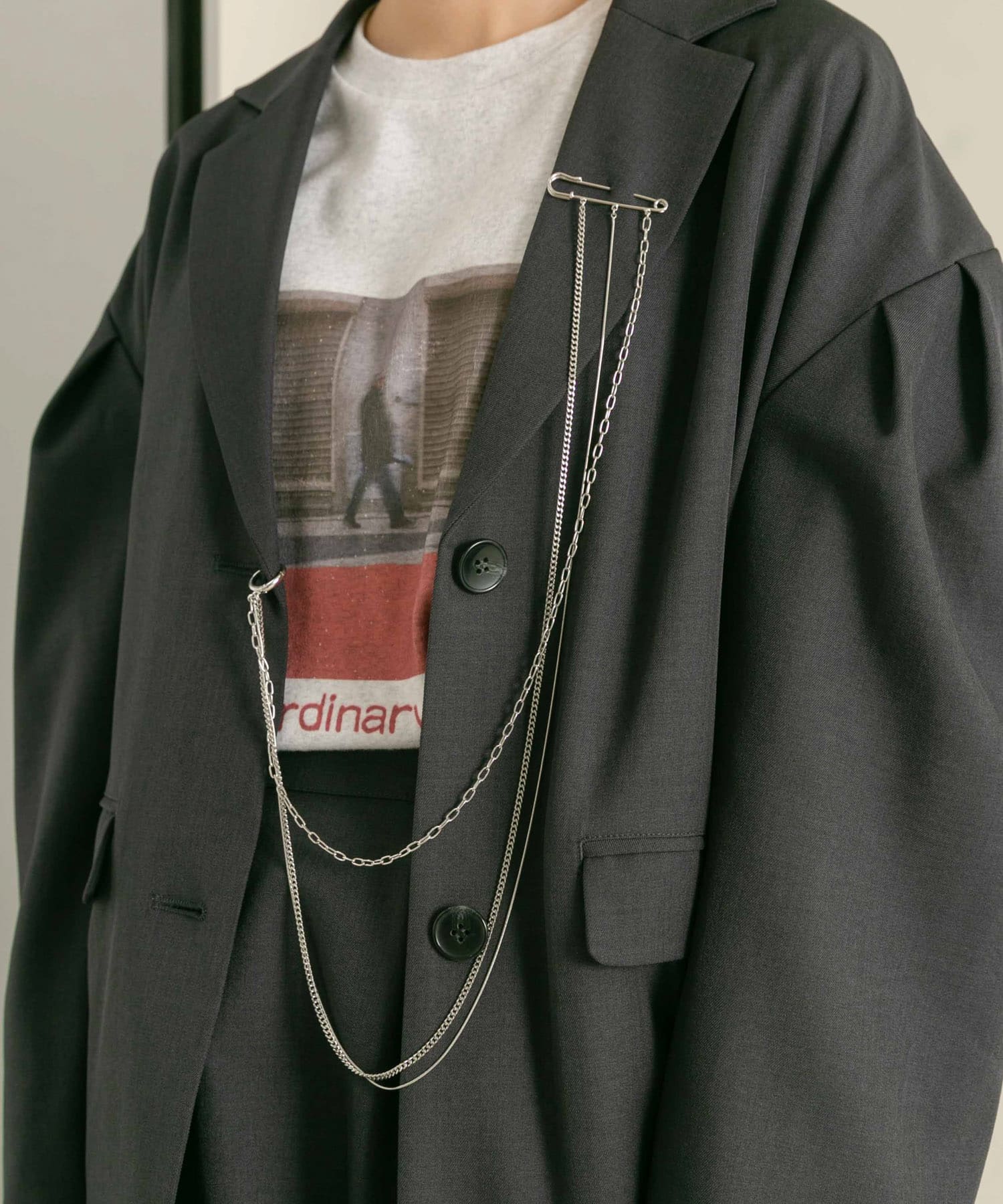 マルチチェーンブローチ SILVER one