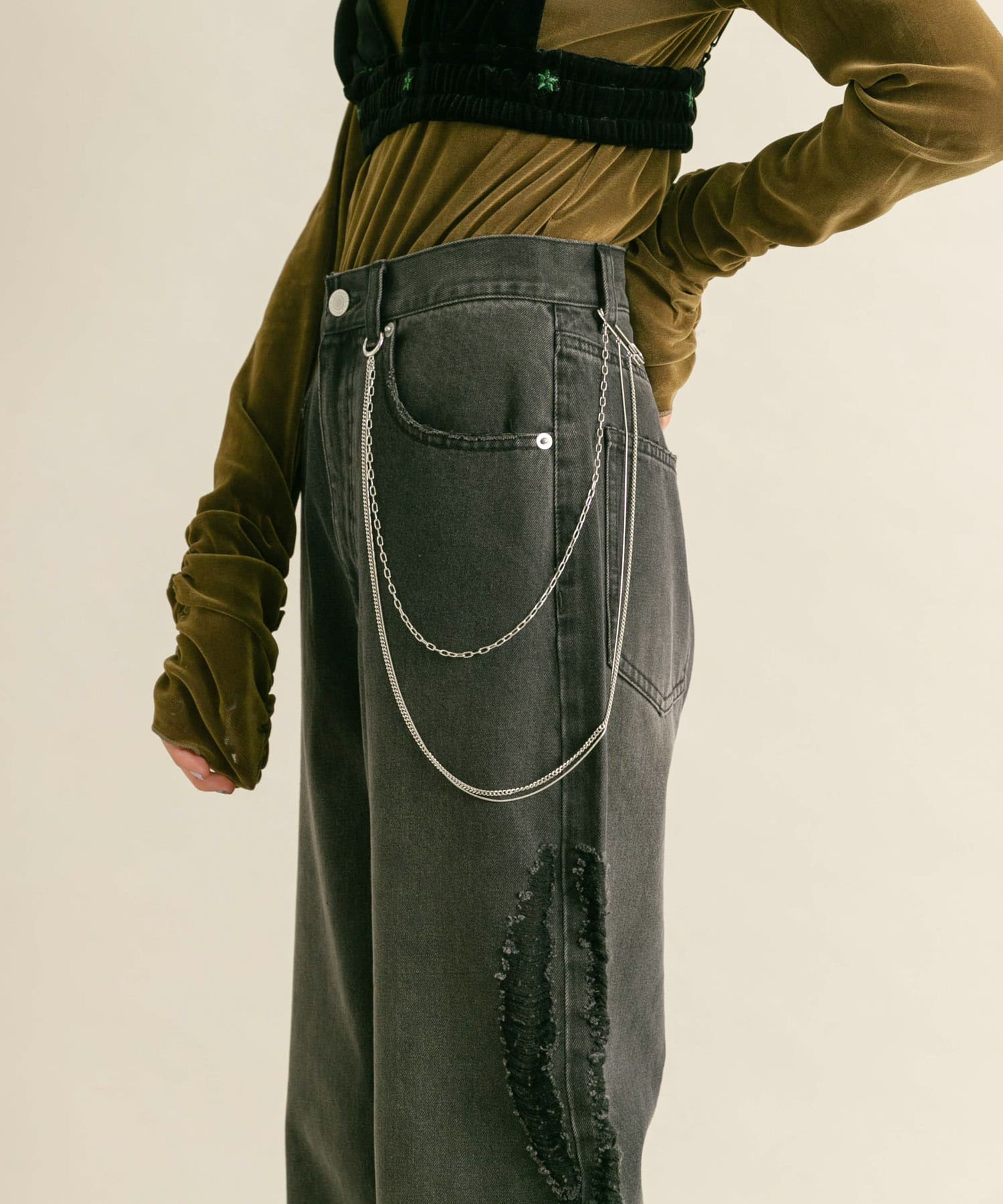 マルチチェーンブローチ SILVER one