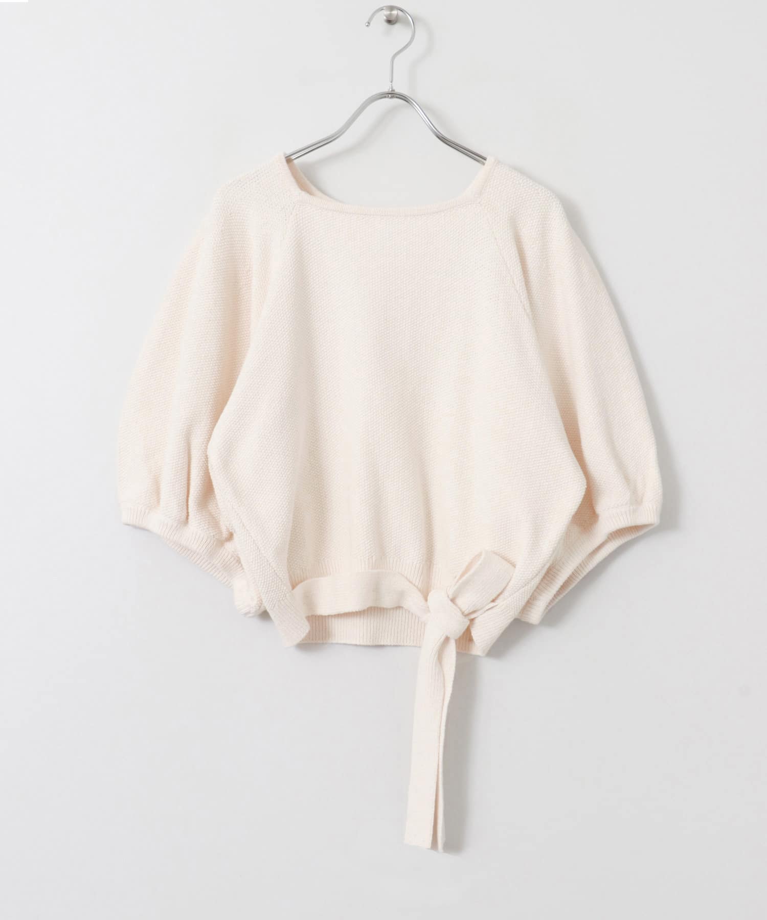 バルーンスリーブニット WHITE one