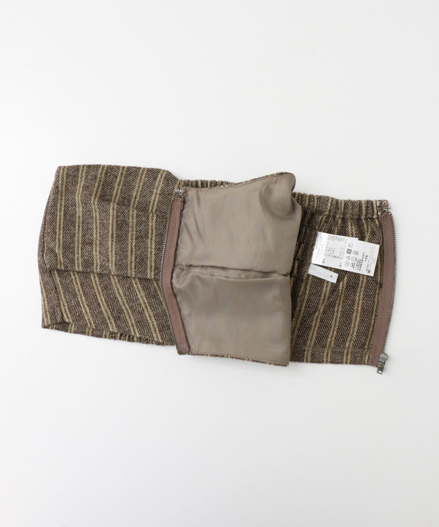 ストライプタックデザインビスチェ∴ L.BROWN one
