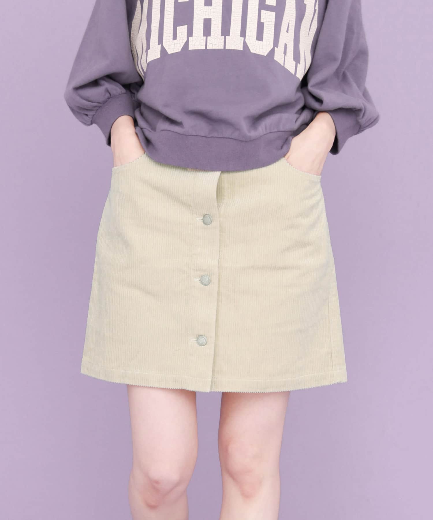 コーデュロイミニスカート∴