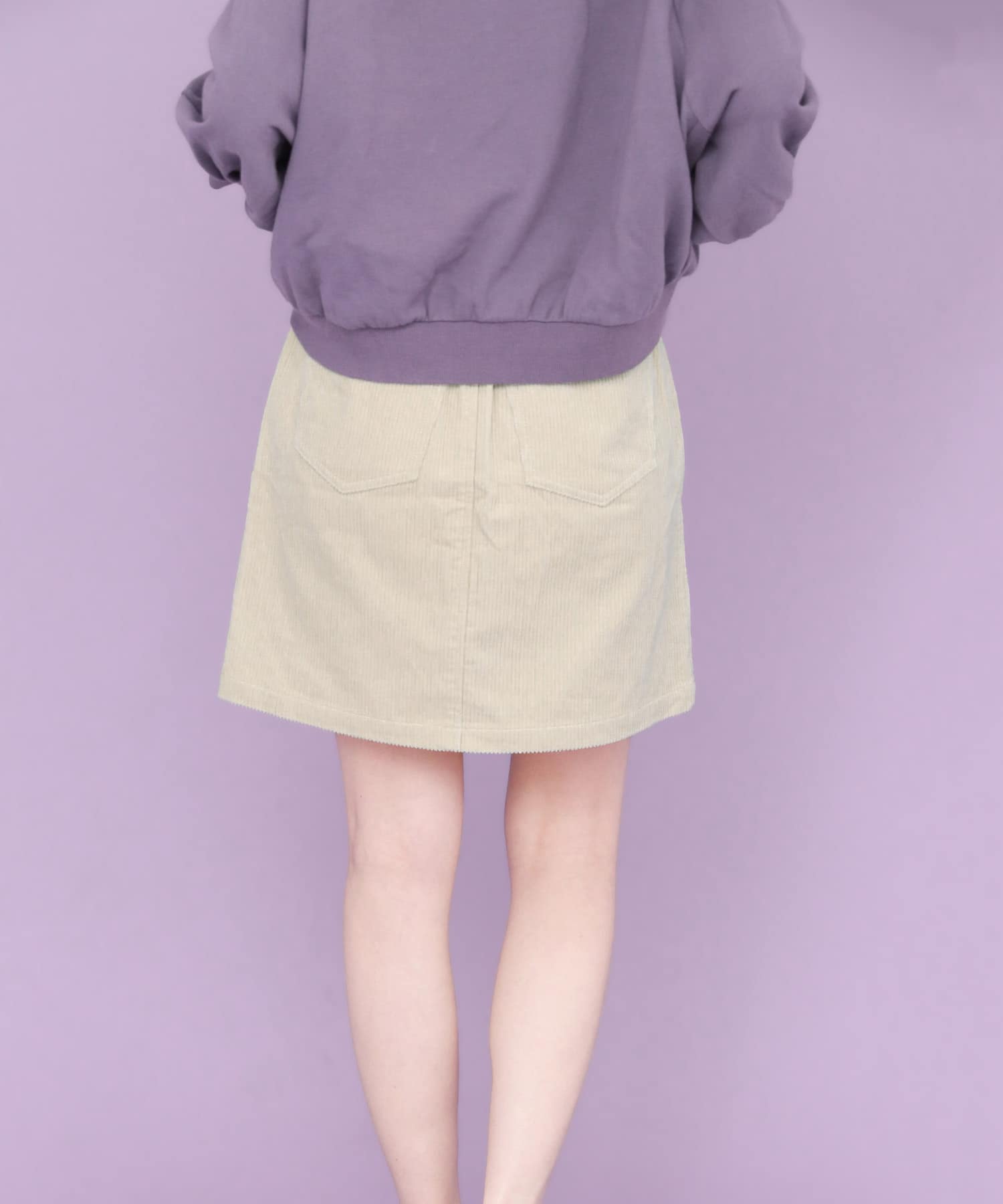 コーデュロイミニスカート∴ OFF one