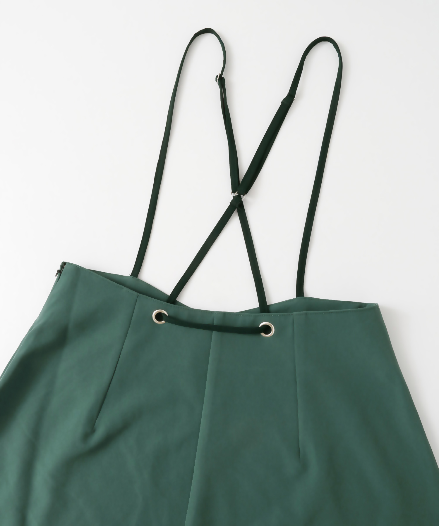 サスペンダーフレアスカート∴ GREEN one
