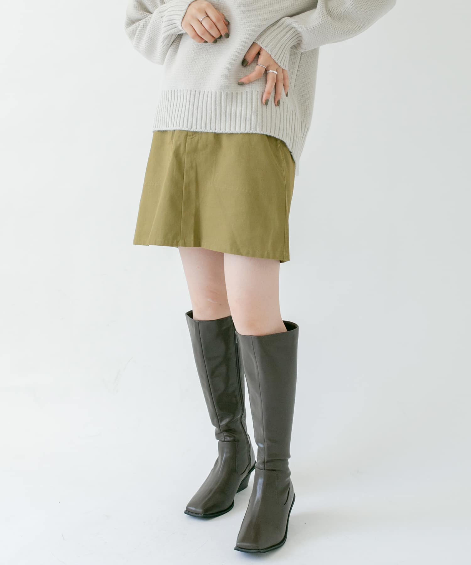 ウエストフリルミニスカート