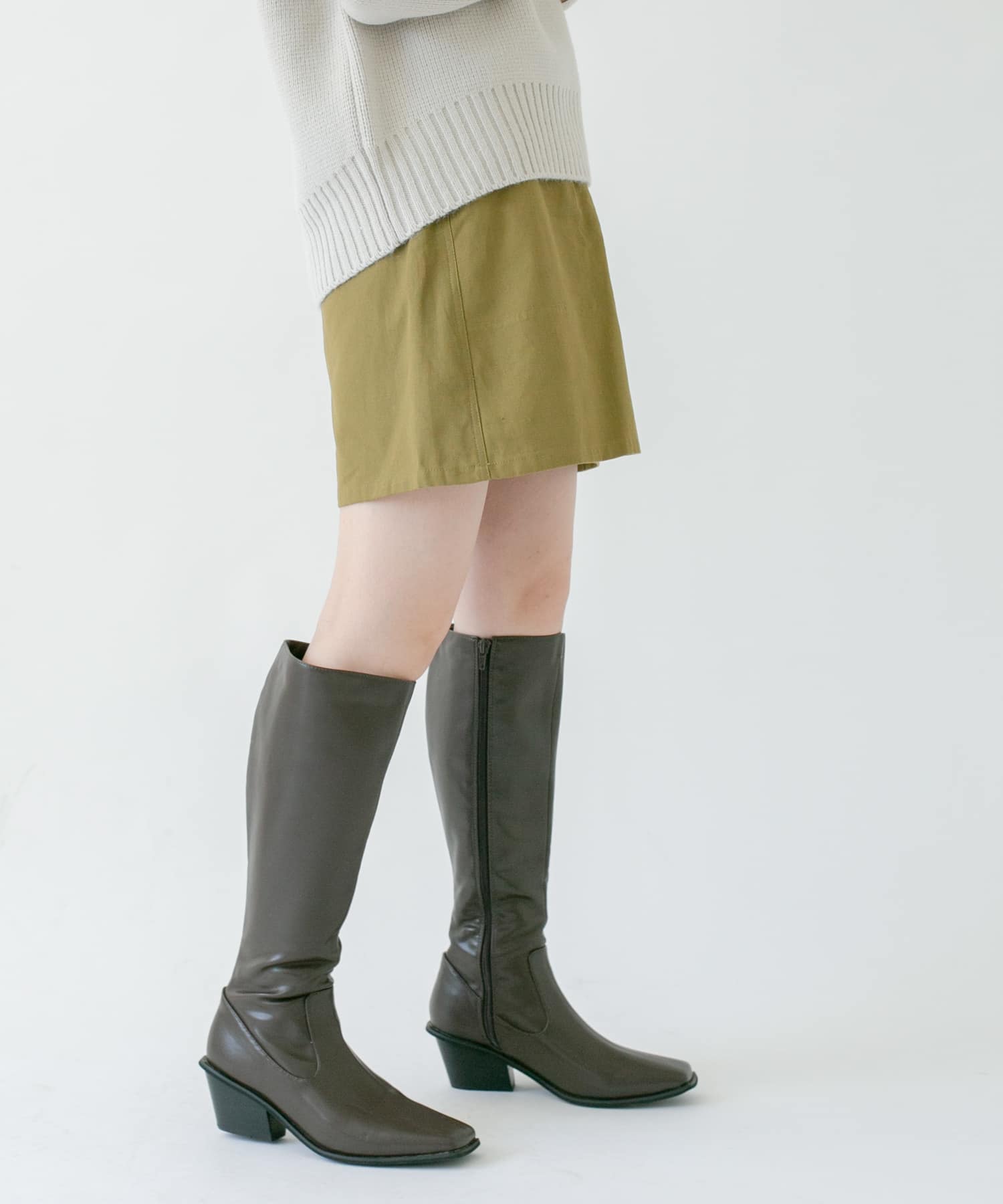 ウエストフリルミニスカート Y.KHAKI one