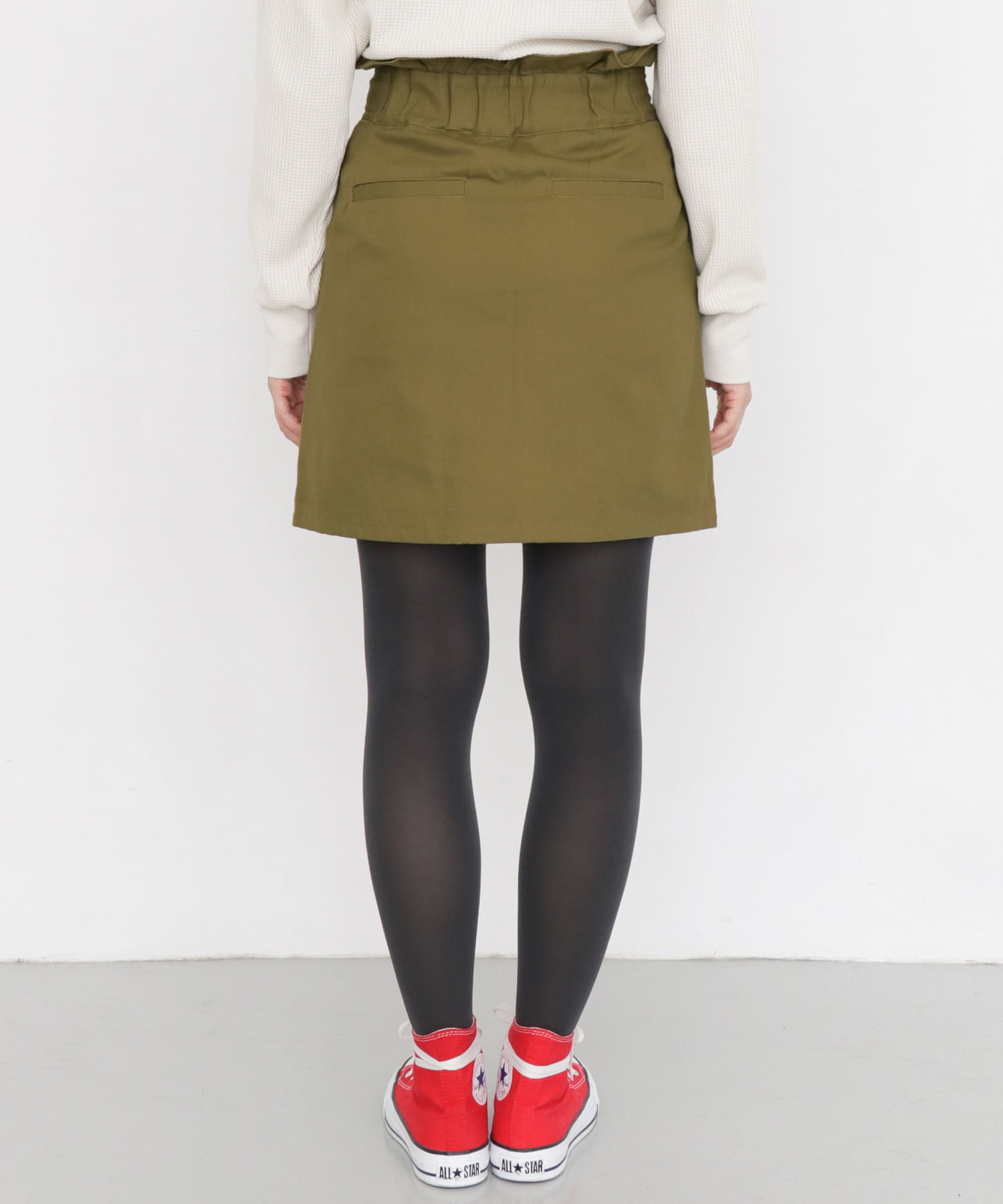 ウエストフリルミニスカート Y.KHAKI one