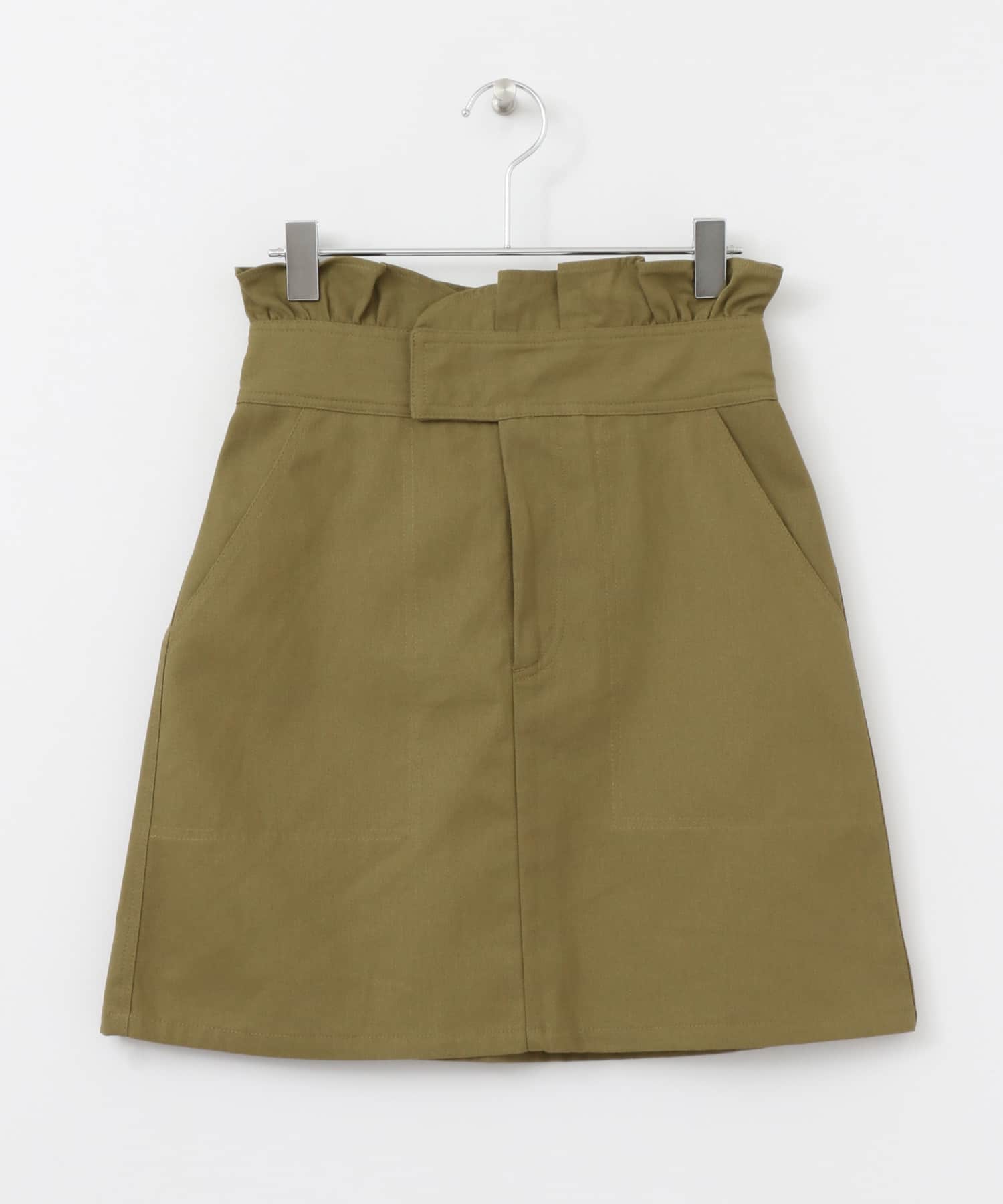 ウエストフリルミニスカート Y.KHAKI one