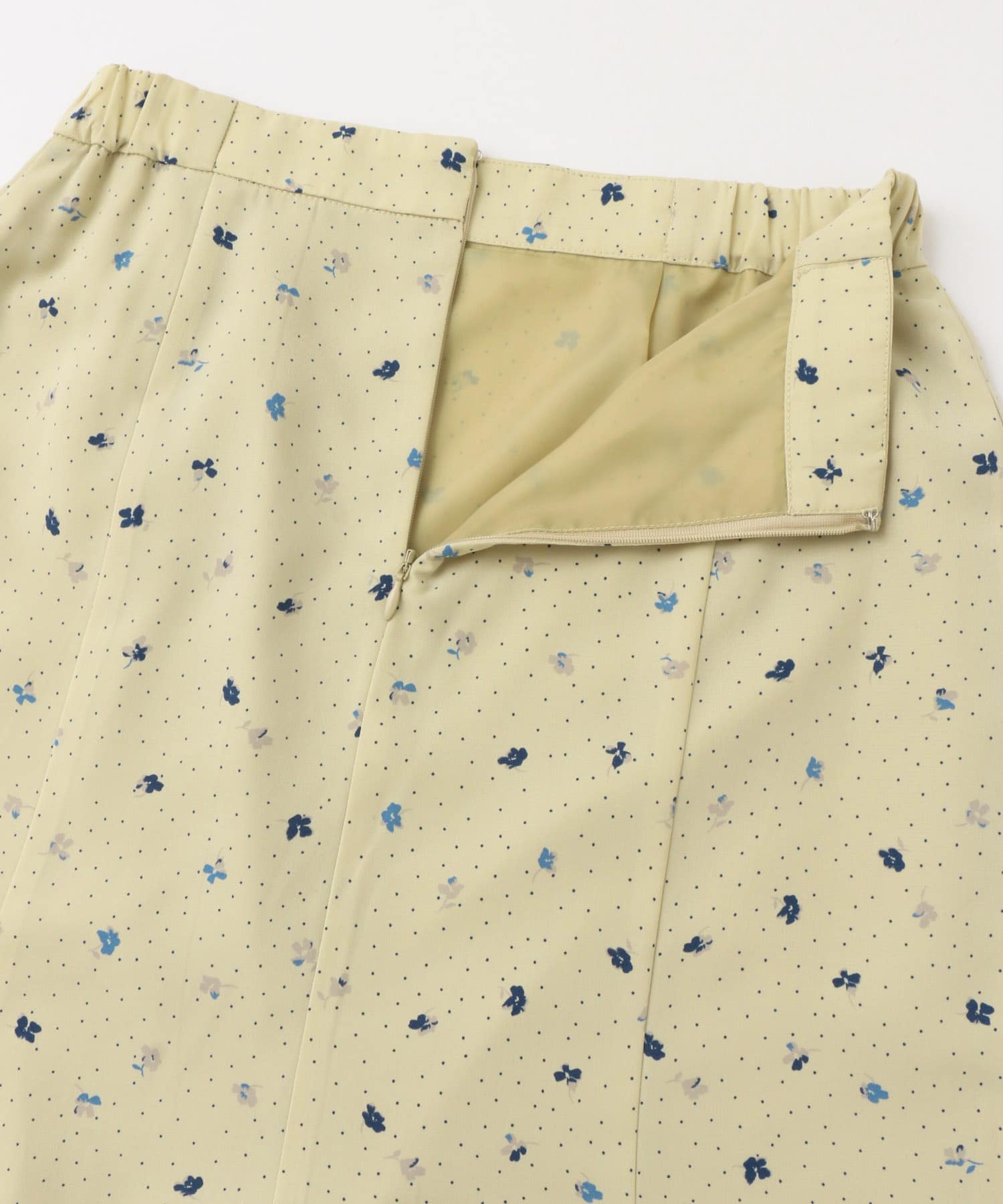 ドット×フラワーマーメイドスカート BEIGE one