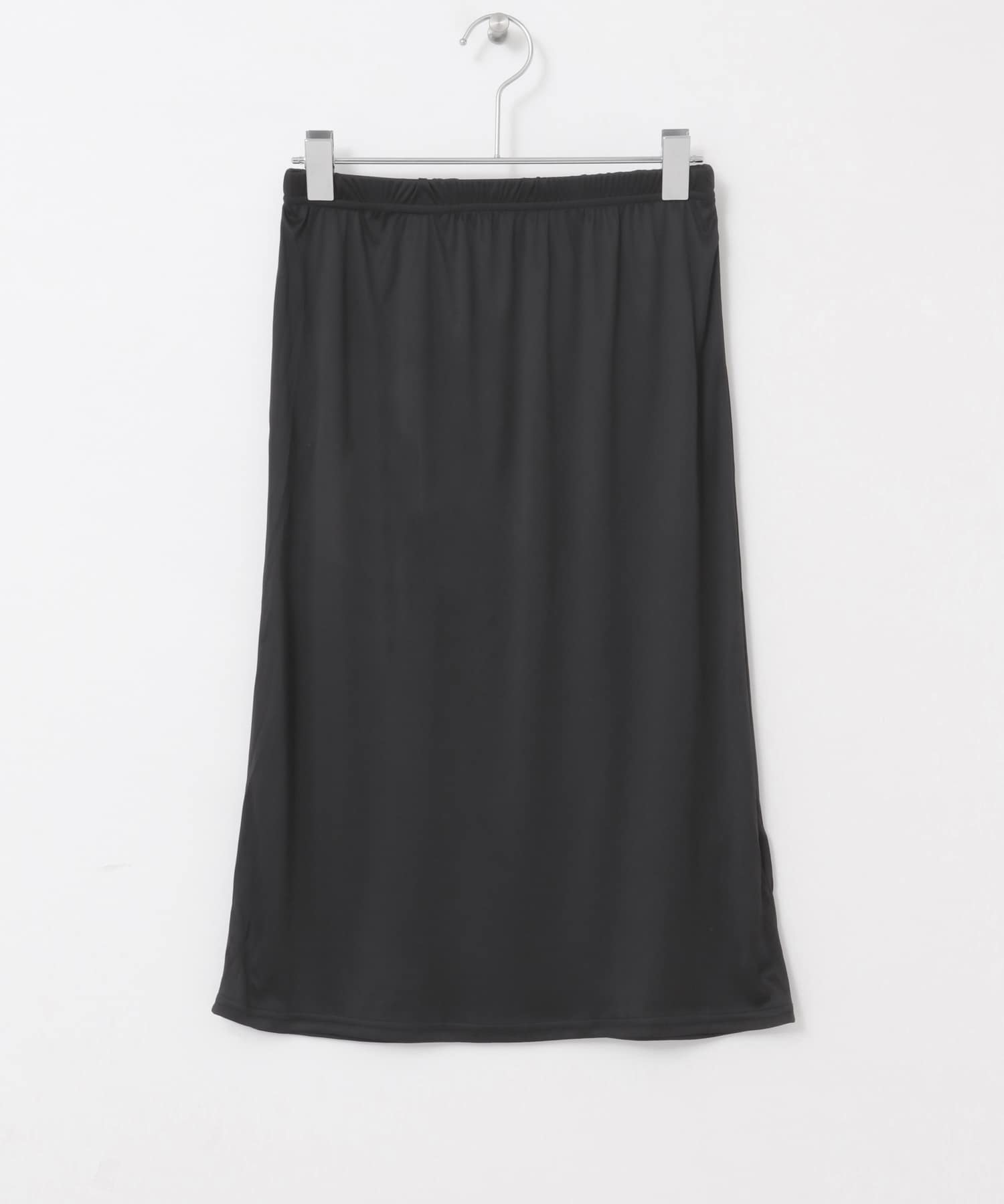 レイヤードシアー巻きスカート∴ BLACK one