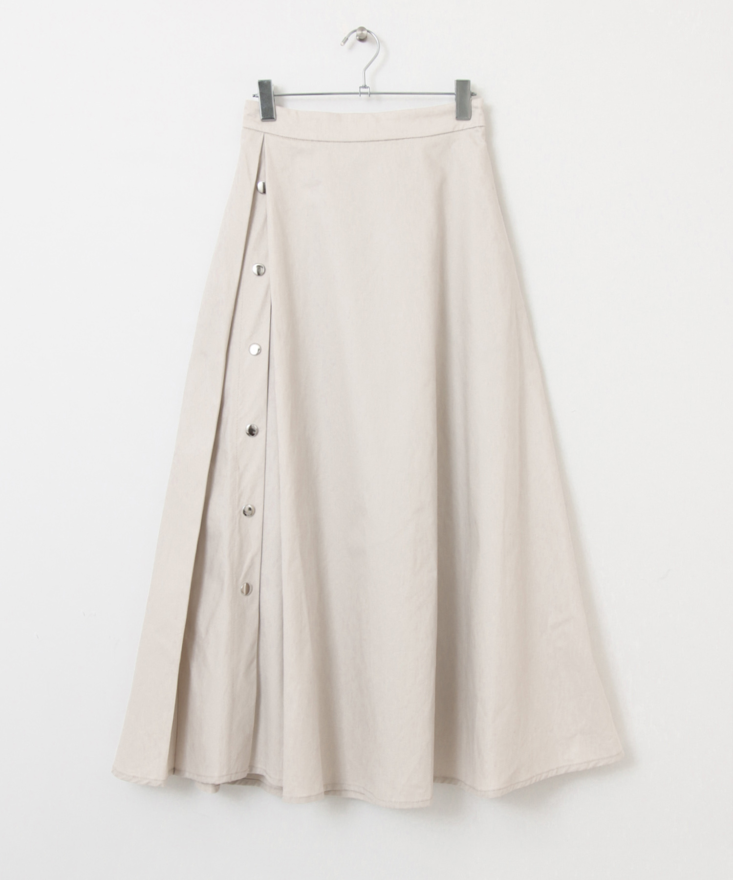 サイドタックボタンフレアスカート ICE GRAY one