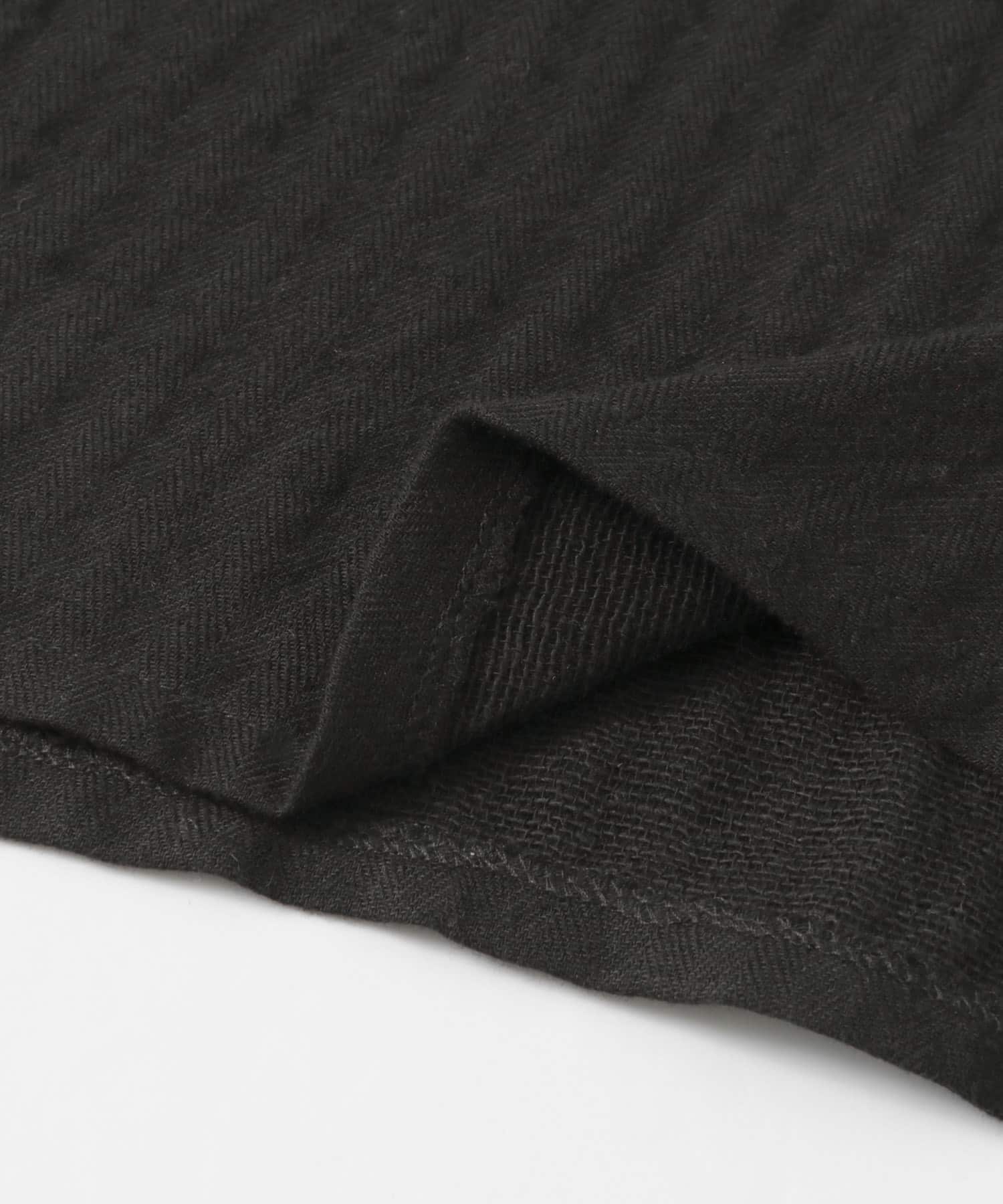 ガーゼペプラムワンピース BLACK one