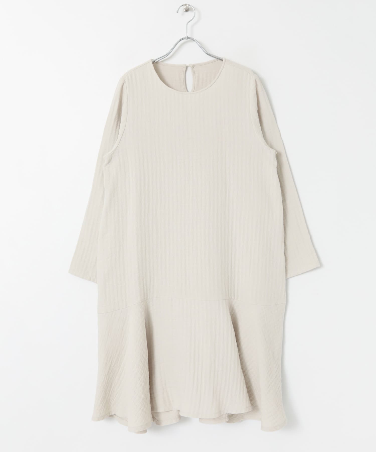 ガーゼペプラムワンピース GRAY one