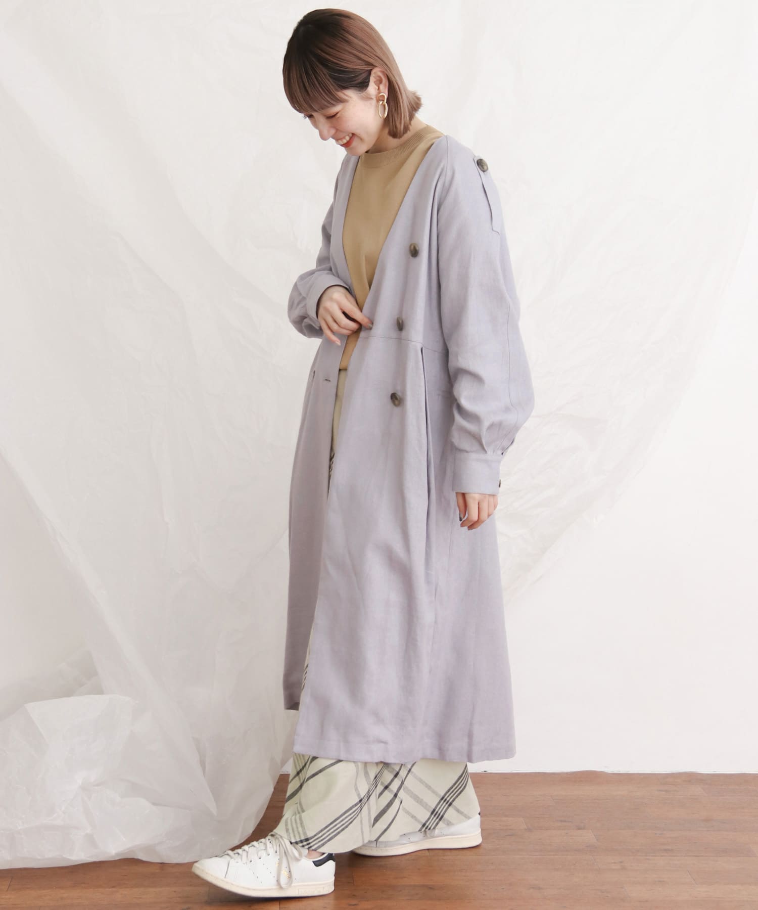 トレンチドレスコート∴ LAVENDER one
